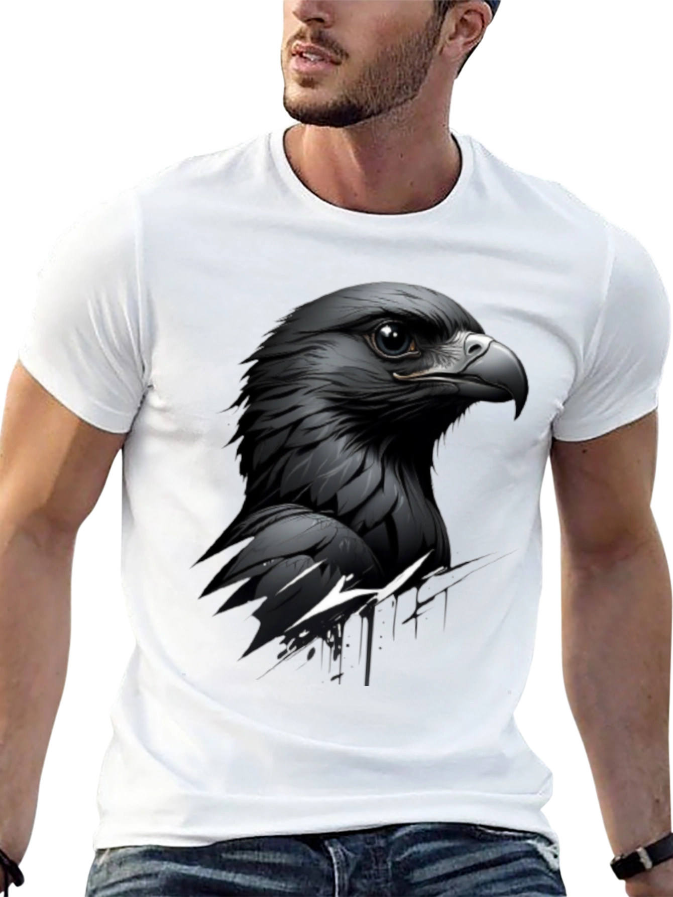 Black Eagle Graphic Tee - Mens Stylish Cotton T-Shirt