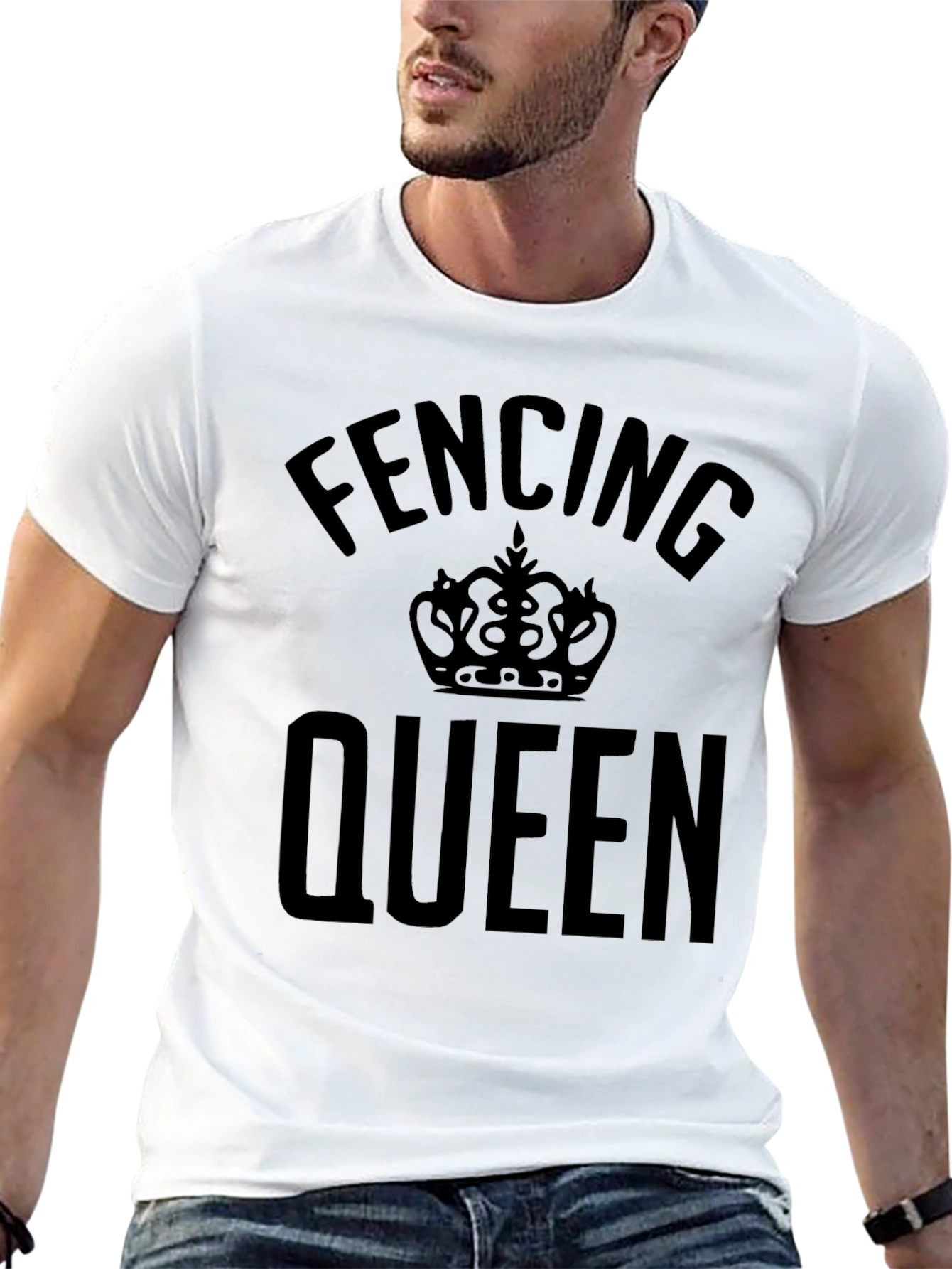 Fencing Queen Black Graphic T-Shirt
