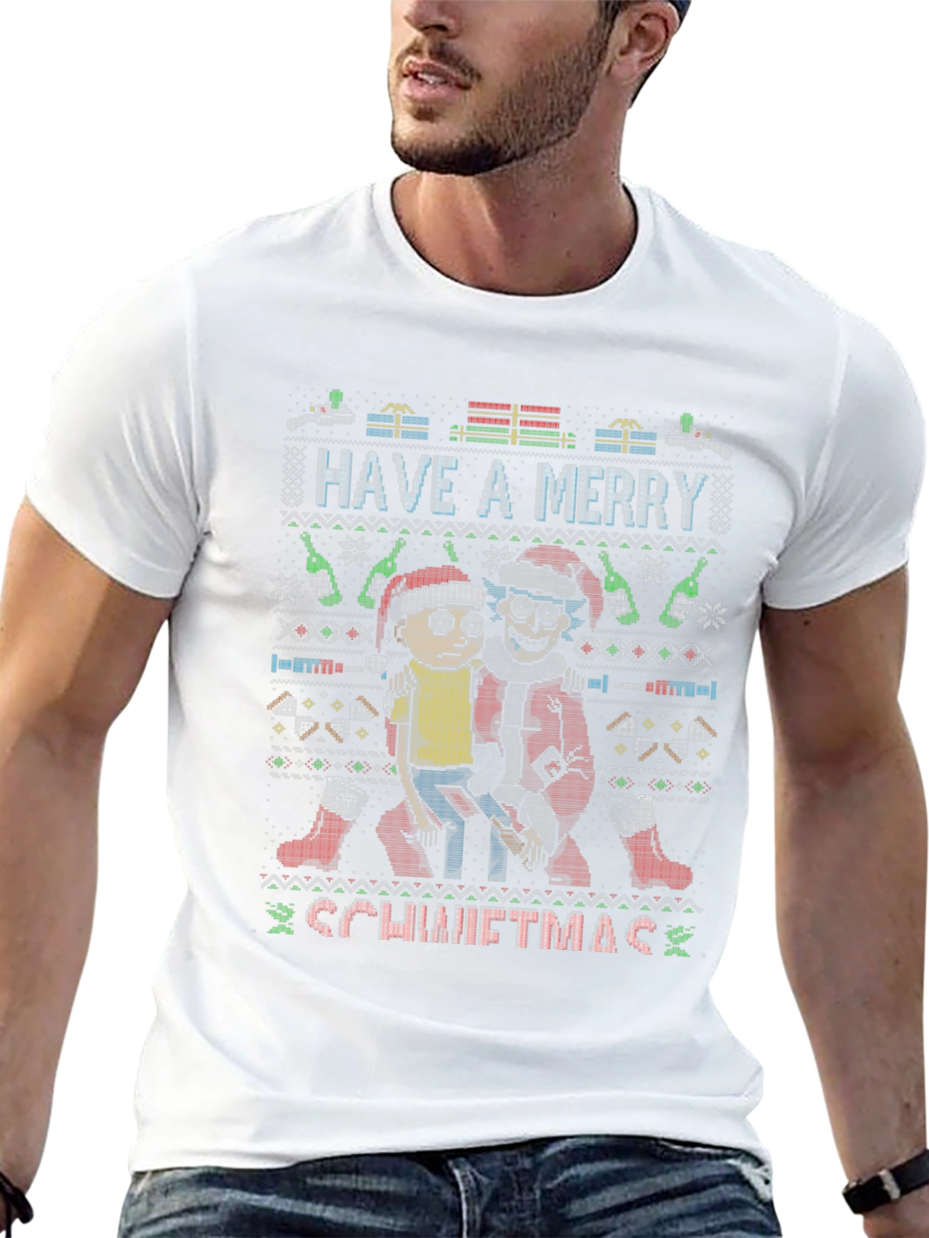 Rick and Morty Schwiiftmas Ugly Christmas T-Shirt