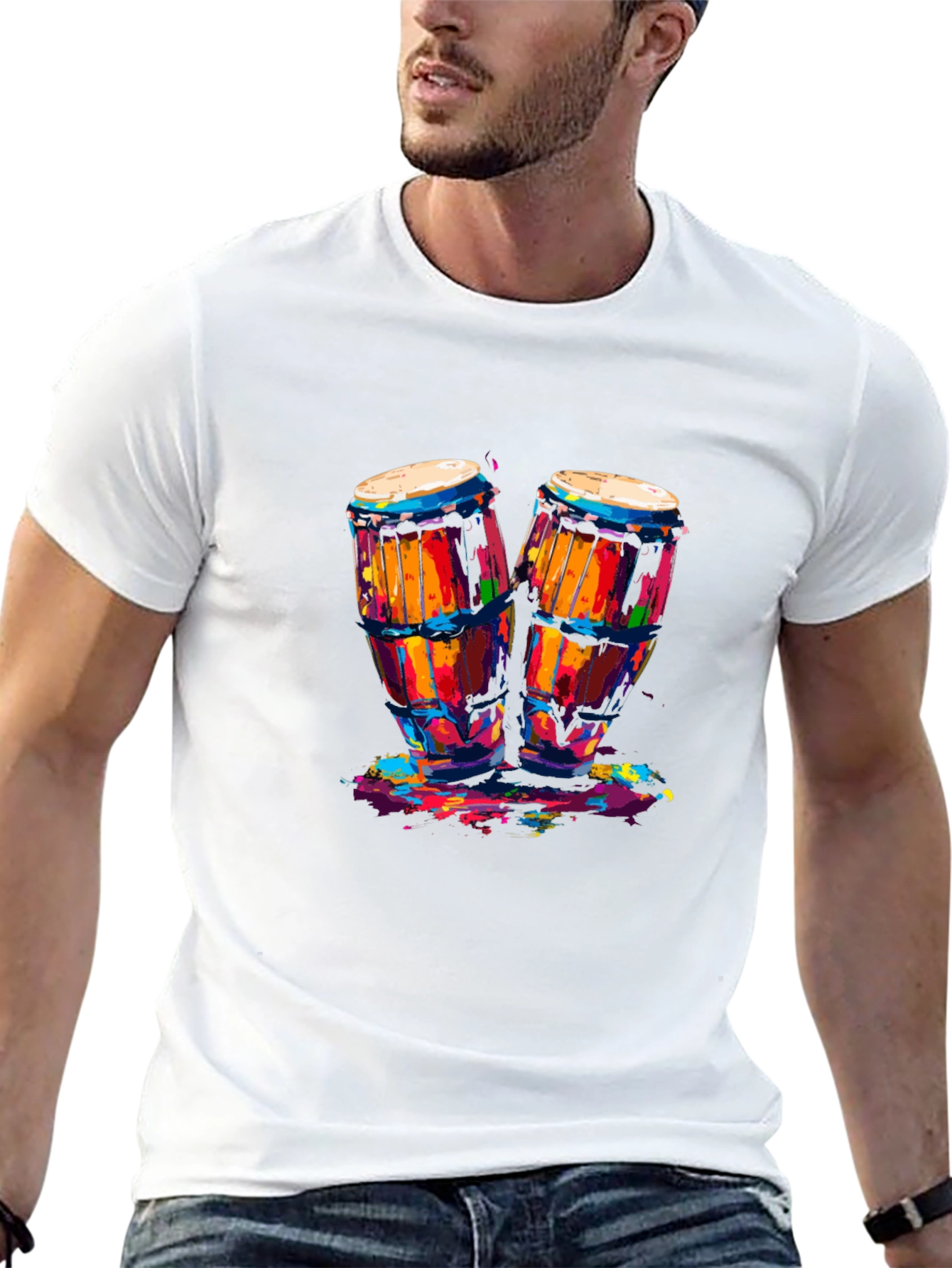Colorful Drum Graphic Tee
