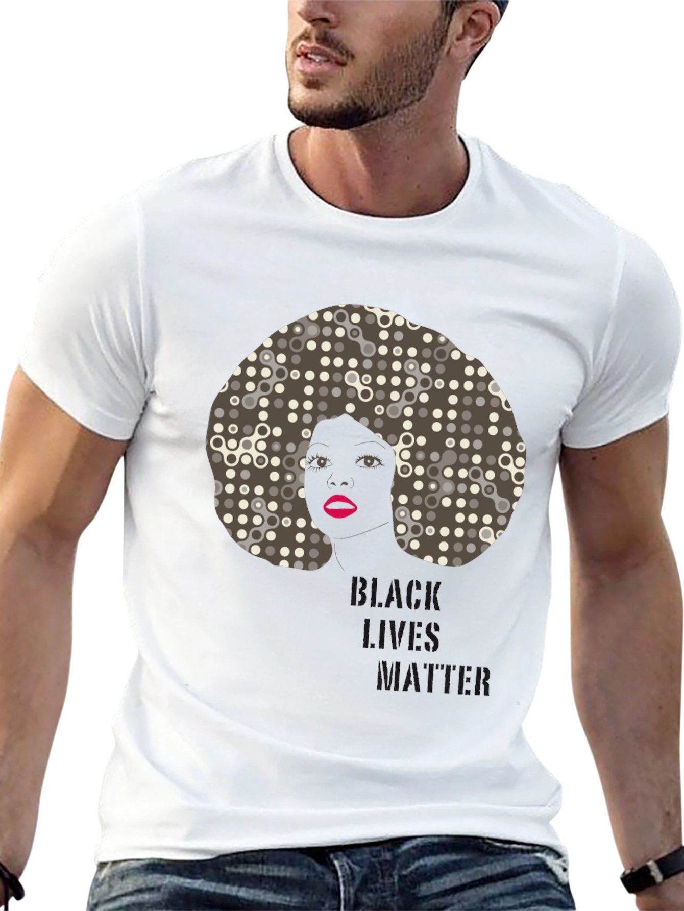 Black Lives Matter Afro Graphic Tee
