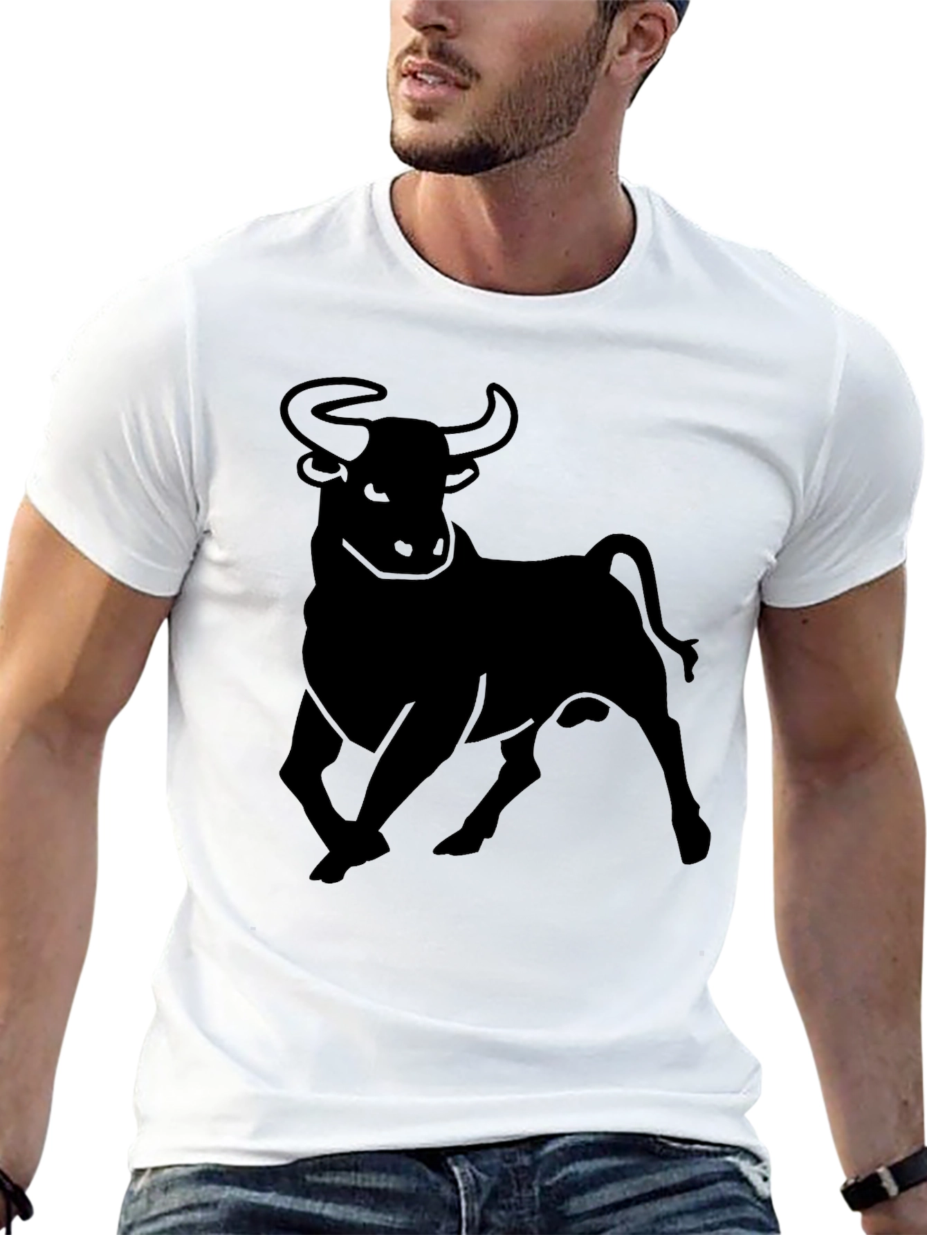 Black Bull Graphic Tee - Mens Casual Shirt