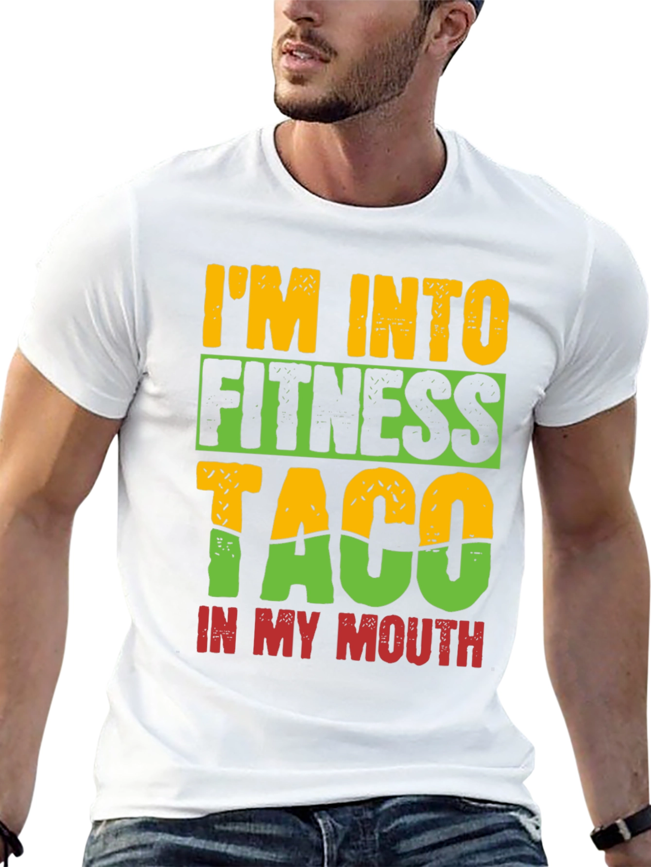 Im Into Fitness Taco T-Shirt - Novelty Tee
