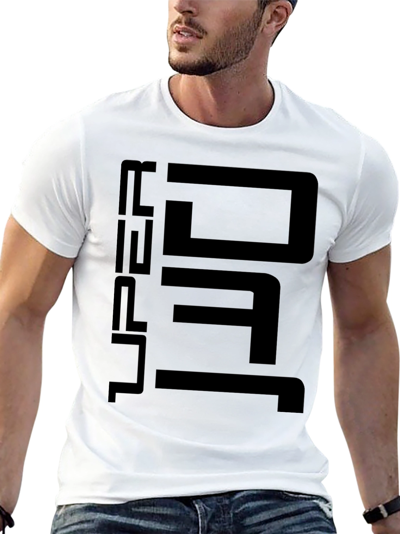 Super DJ Black Graphic Tee - Modern Design