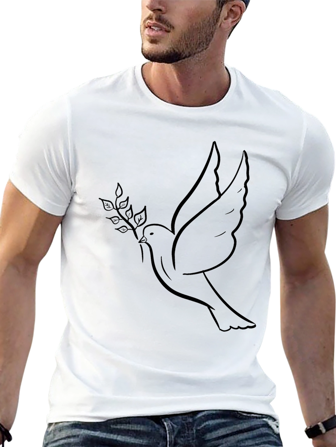 Dove & Olive Branch Black T-Shirt