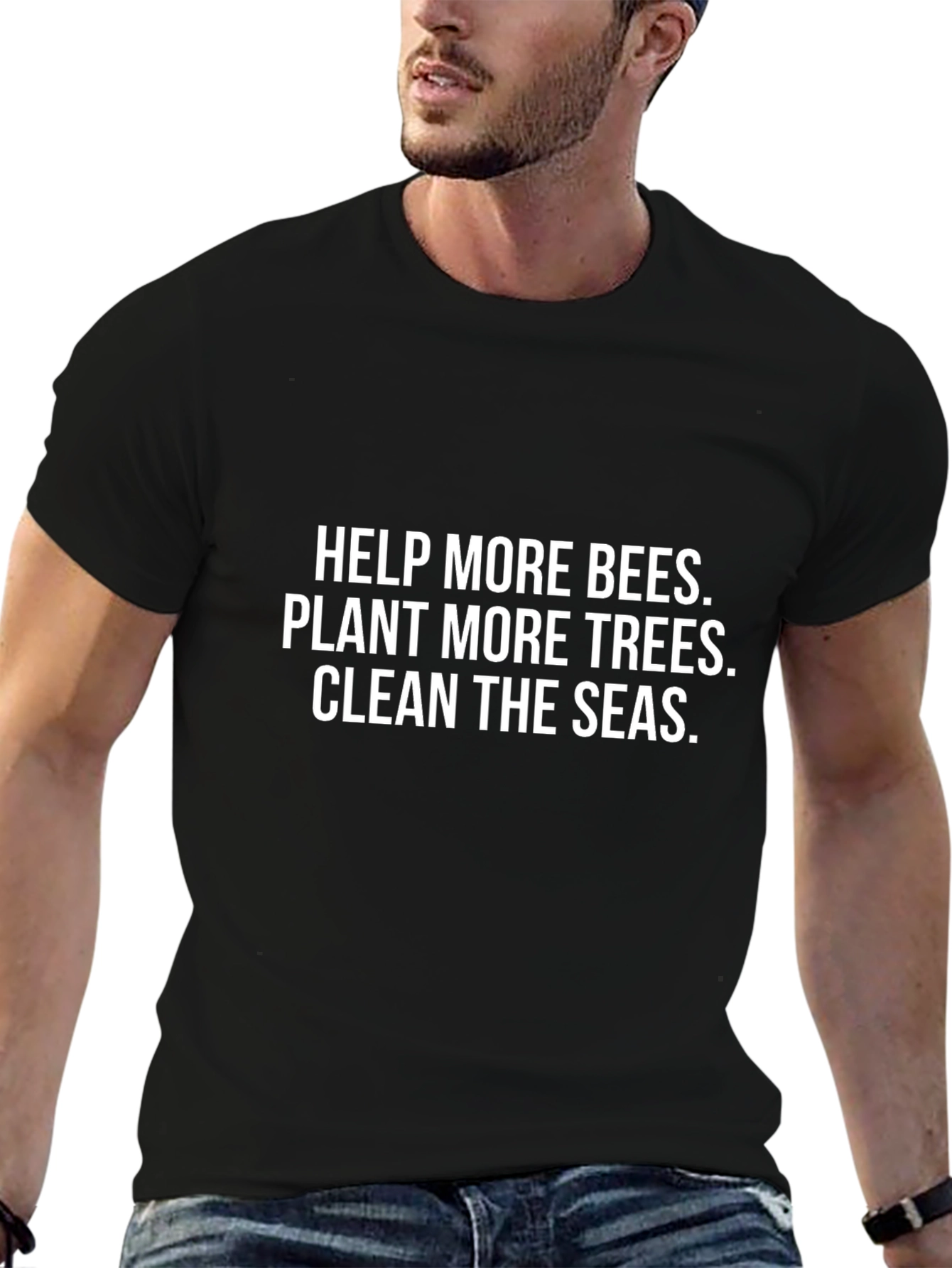 Eco-Friendly Statement T-Shirt: Help Bees Plant Trees