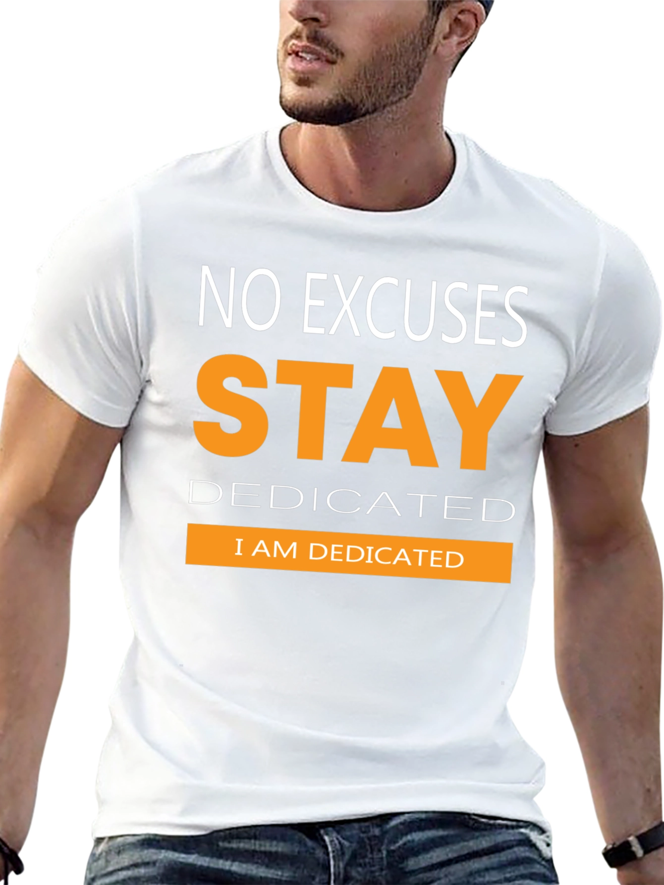 Stay Dedicated Graphic T-Shirt - Motivational Tee
