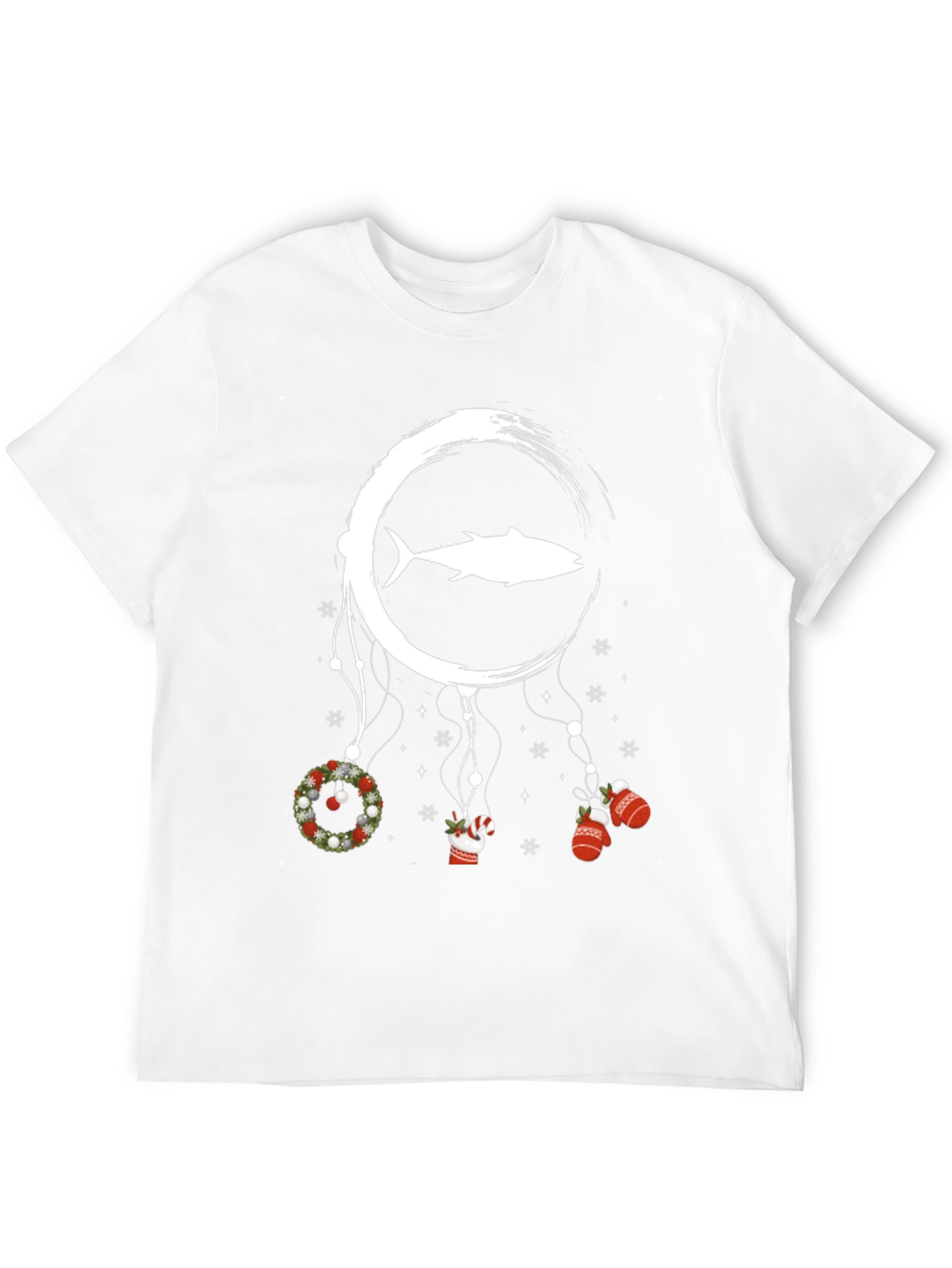 Tuna Christmas Dreamcatcher Black T-Shirt