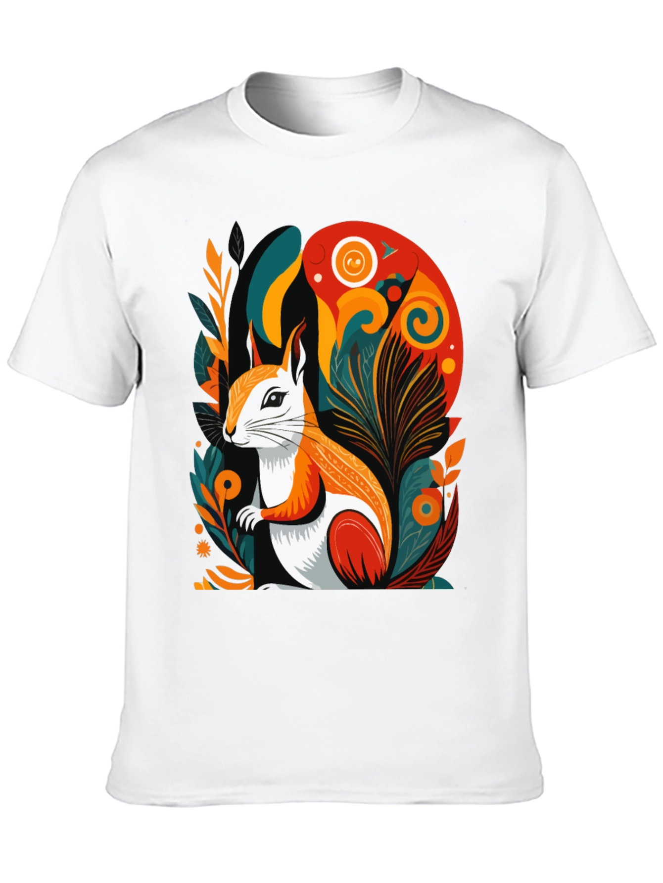 Squirrel Art Graphic Tee - Modern Style