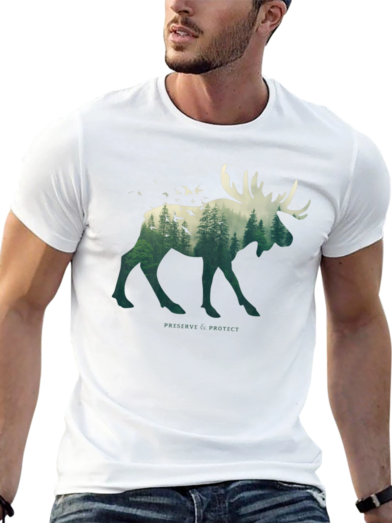 Nature Moose Graphic T-Shirt - Preserve & Protect