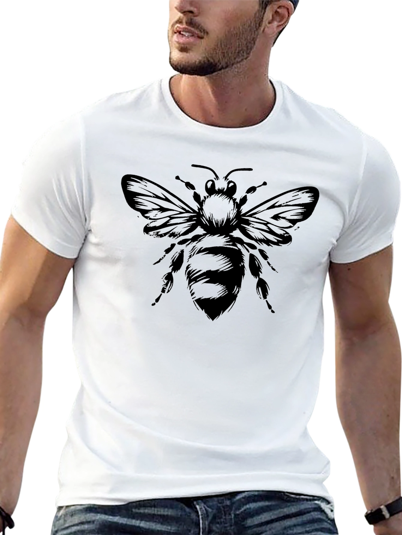Black Bee Graphic Tee - Stylish & Comfortable