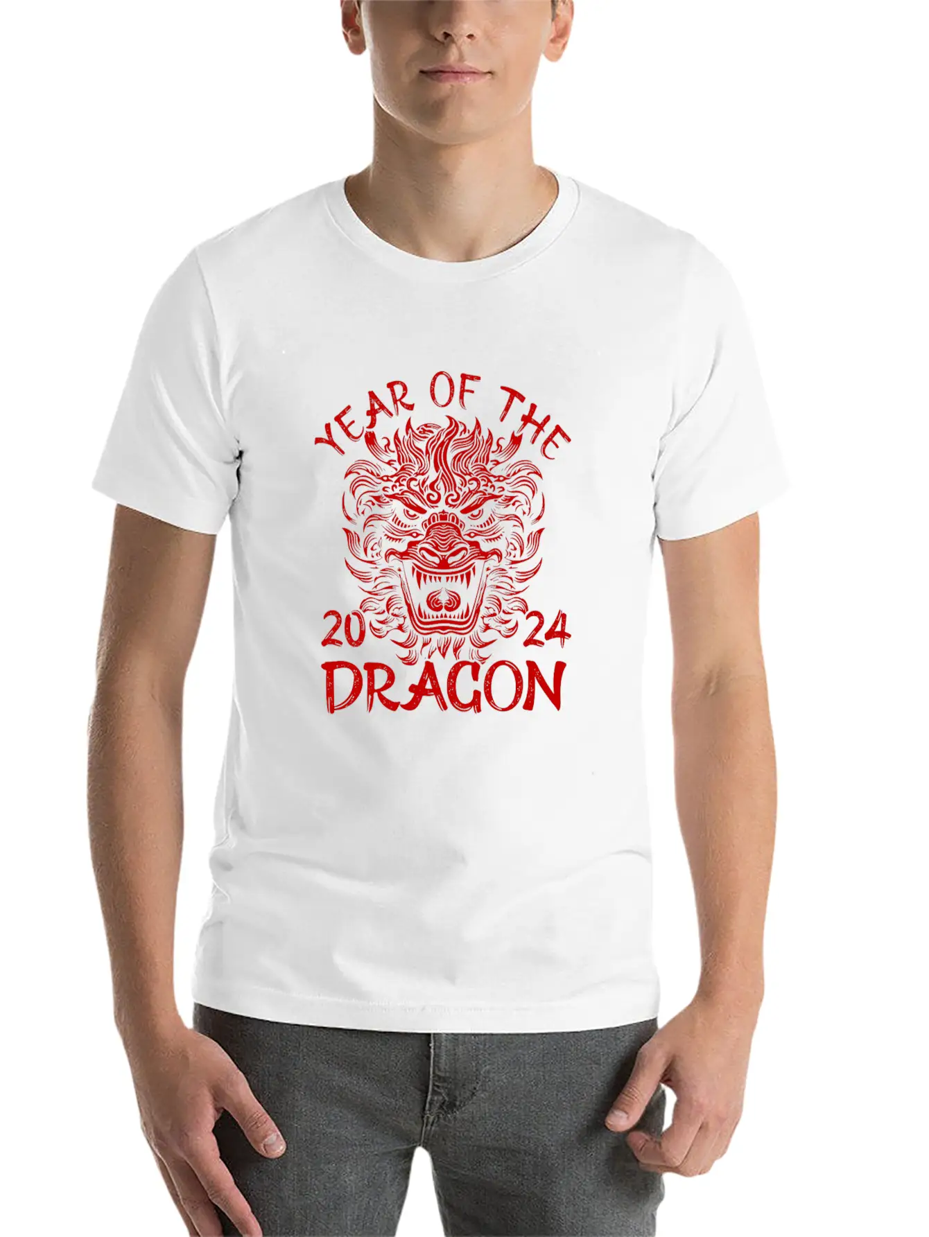 Year Of The Dragon Chinese New Year 2024 Zodiac Unisex Casual T-Shirt – Clean Design For Daily Comfort