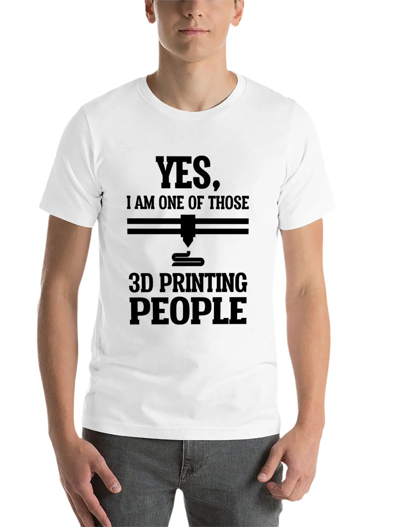 Yes One Of 3d Printing People 3d Printer Unisex Casual T-Shirt – Clean Design For Daily Comfort