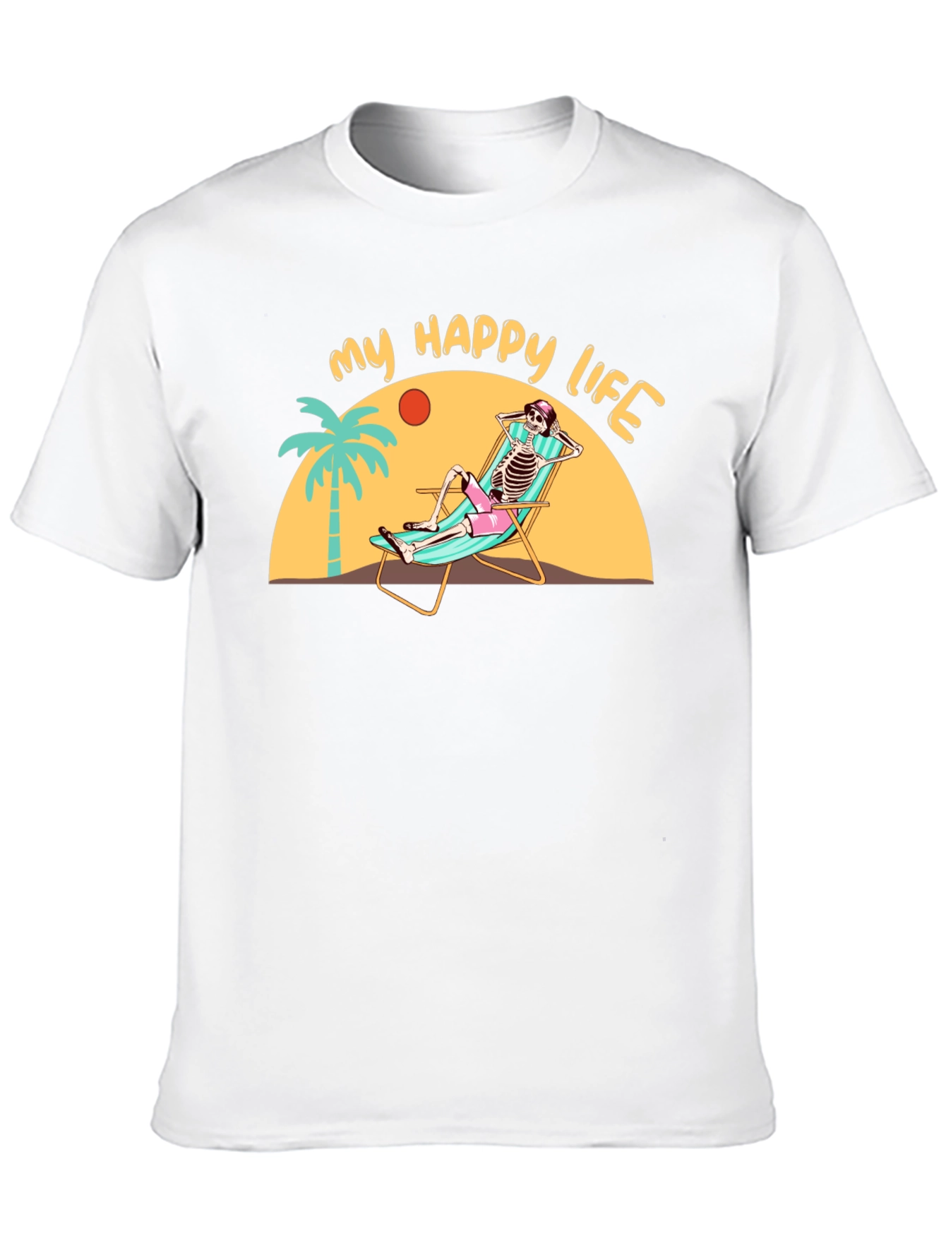 My Happy Life Skeleton Beach T-Shirt