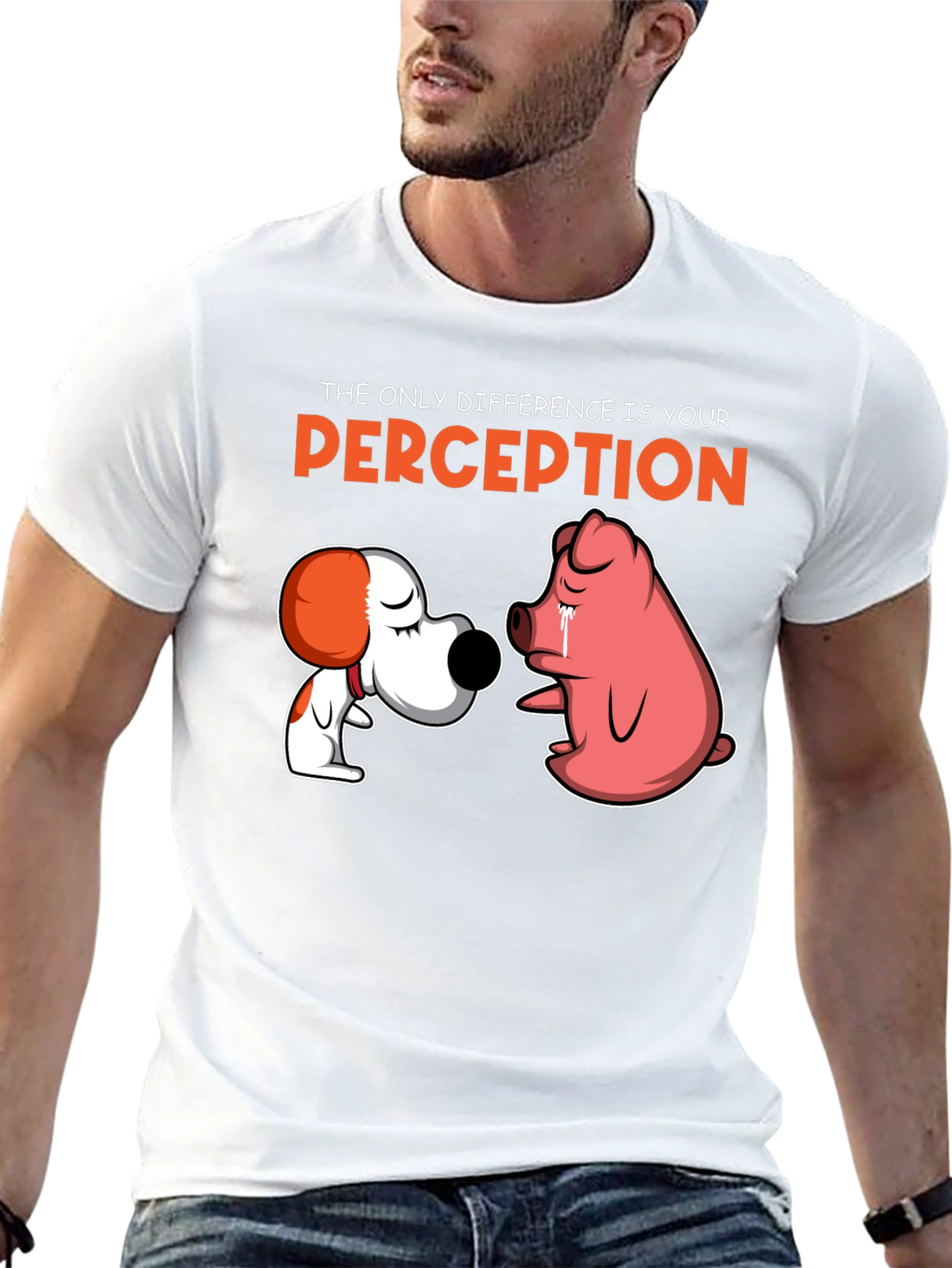Perception Graphic Tee - Dog and Pig