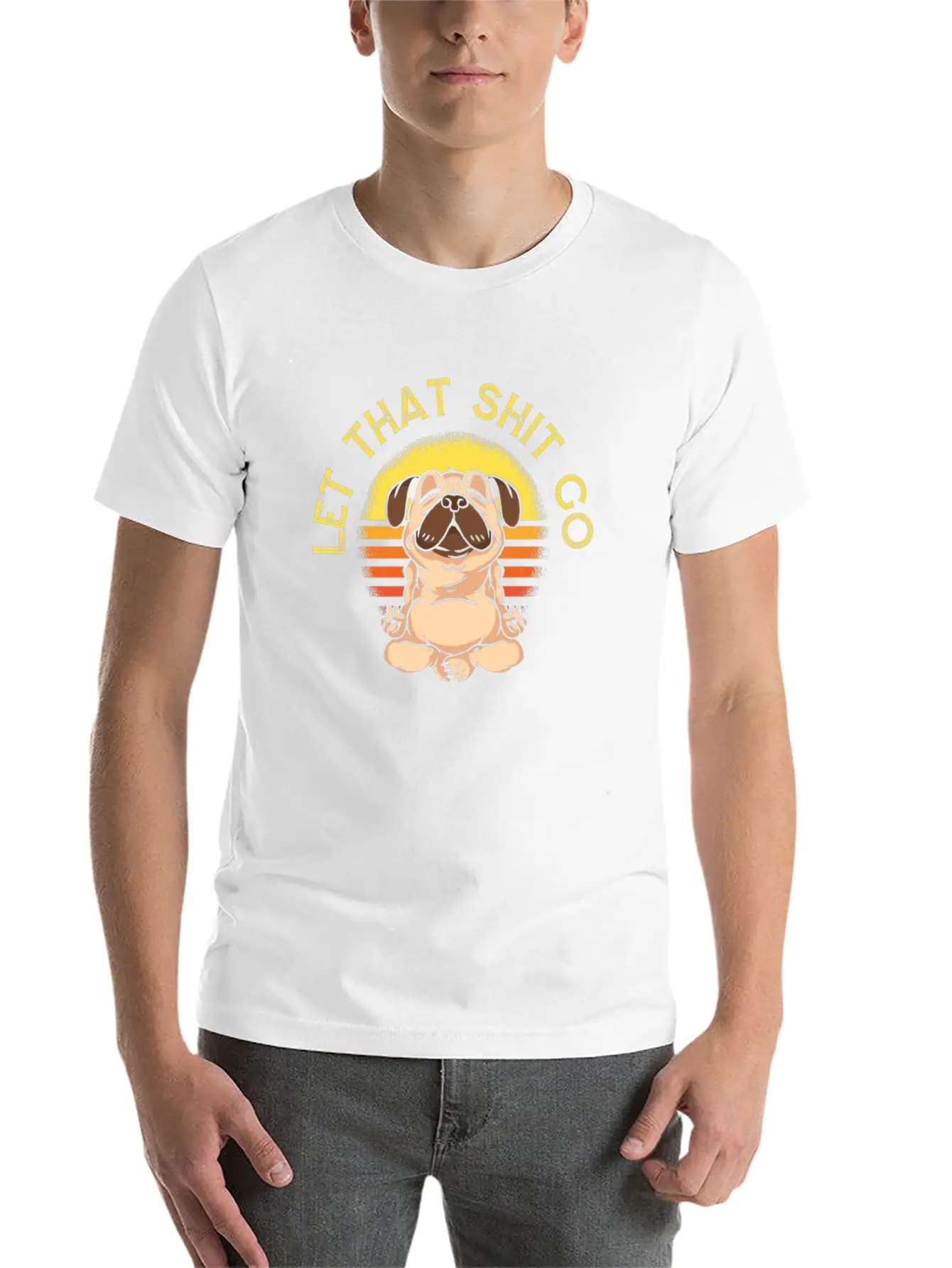 Yoga Cute Yoga Pug Unisex Casual T-Shirt – Clean Design For Daily Comfort
