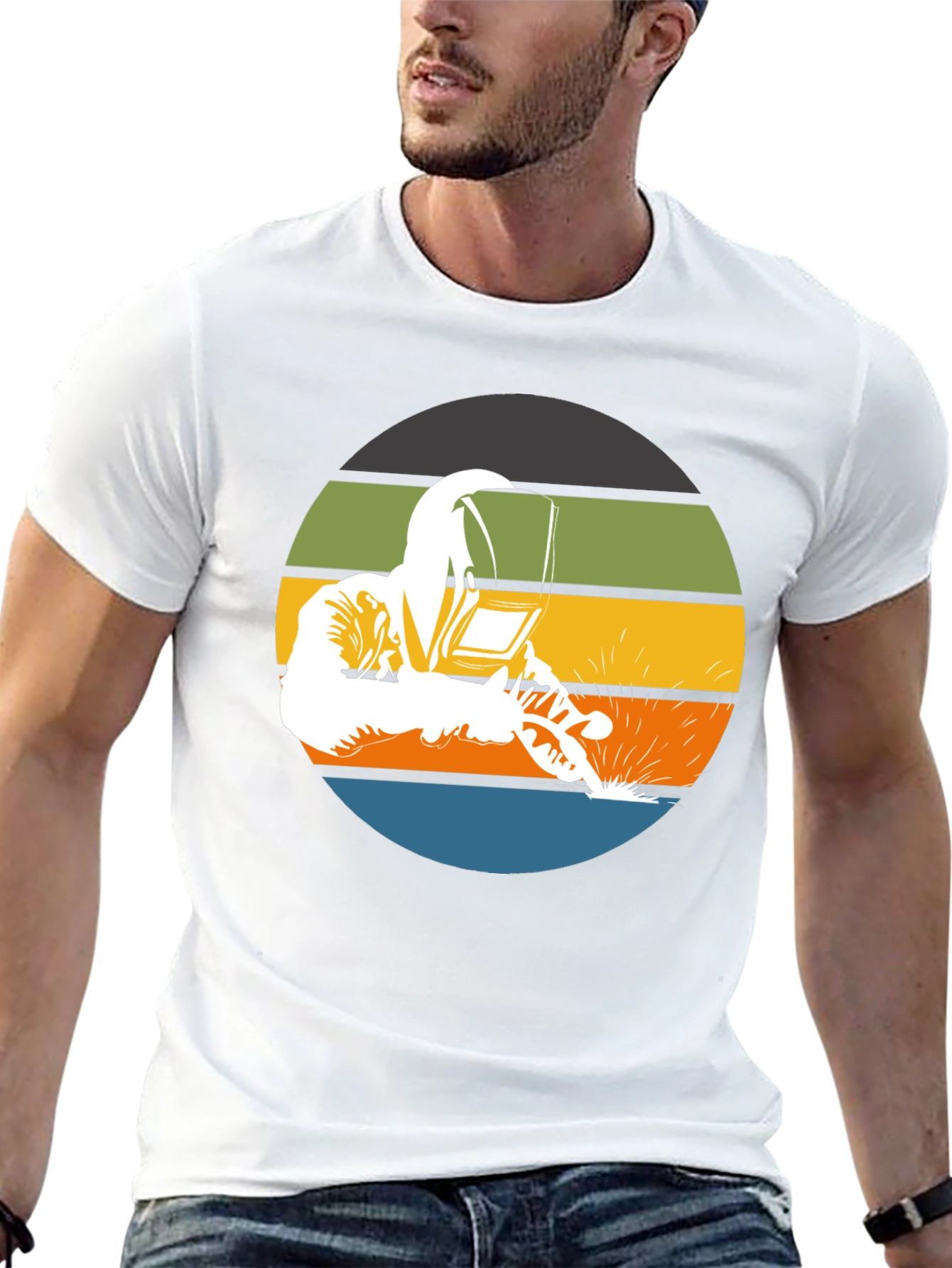 Welder Graphic Tee - Retro Style Welding T-Shirt