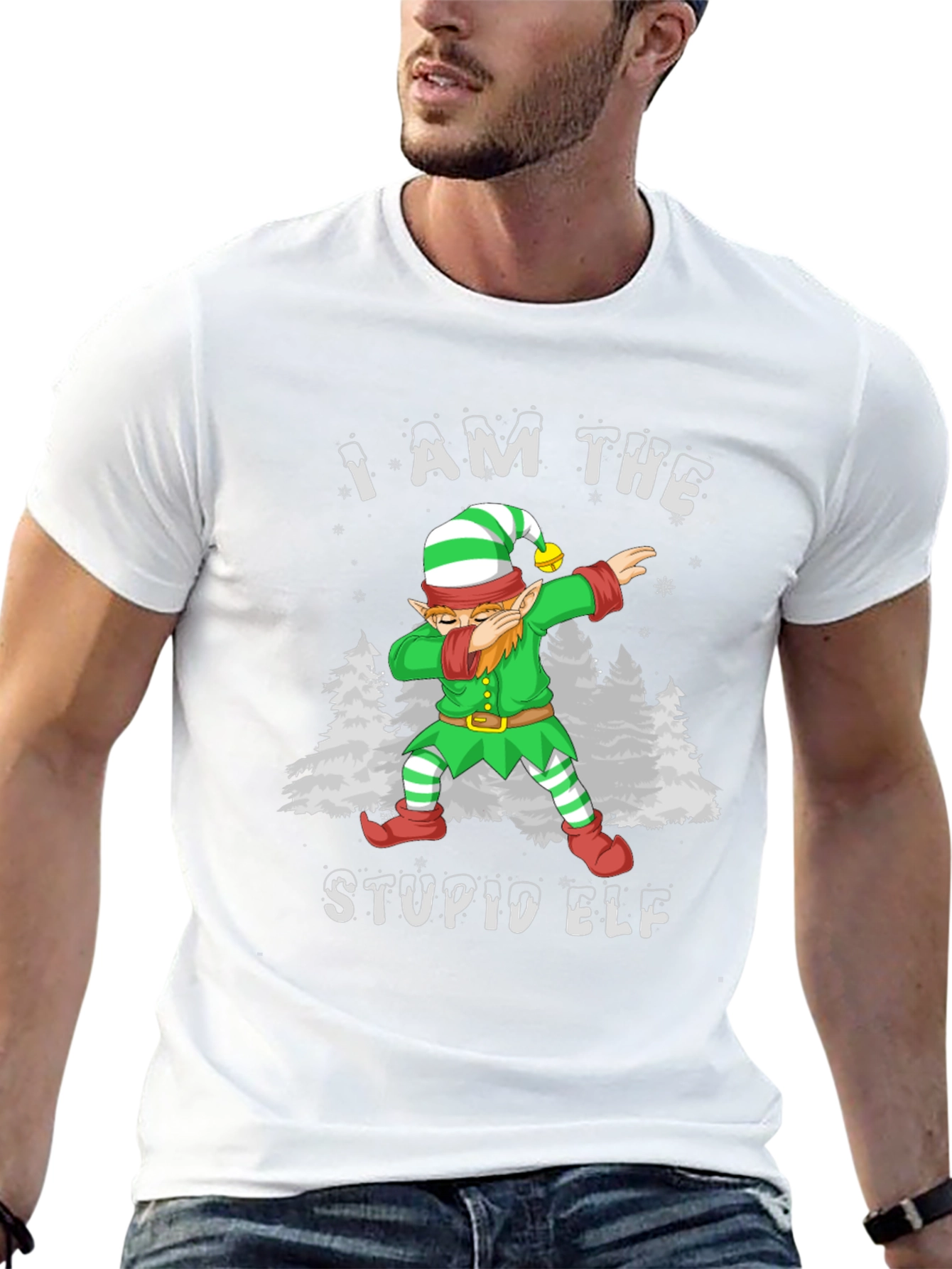 I Am The Stupid Elf T-Shirt Christmas Holiday