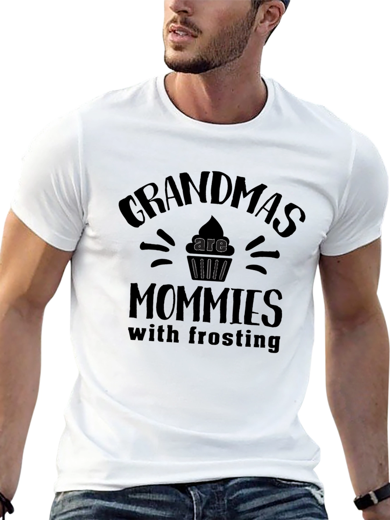 Grandmas Are Mommies with Frosting Graphic Tee
