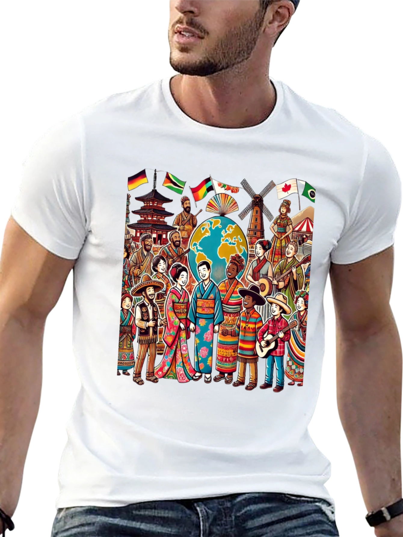 Global Harmony Graphic T-Shirt - Celebrate Diversity