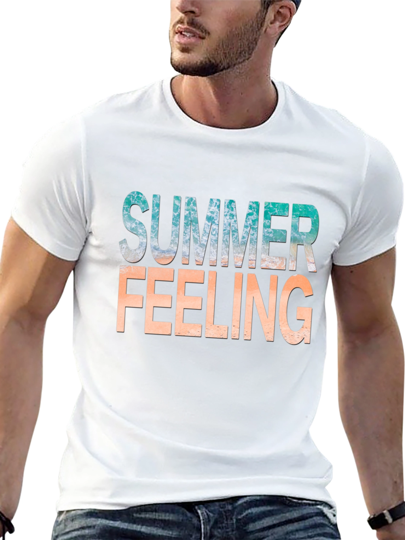 Summer Feeling Graphic Tee - Black