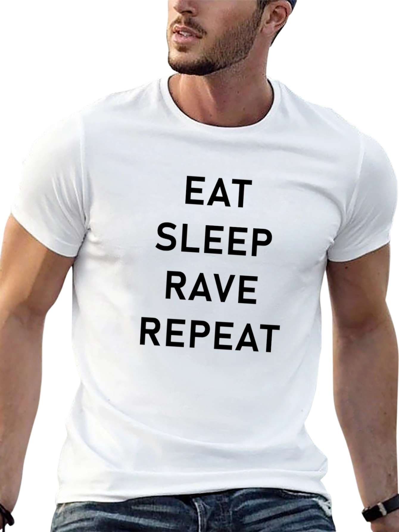 Eat Sleep Rave Repeat Graphic T-Shirt