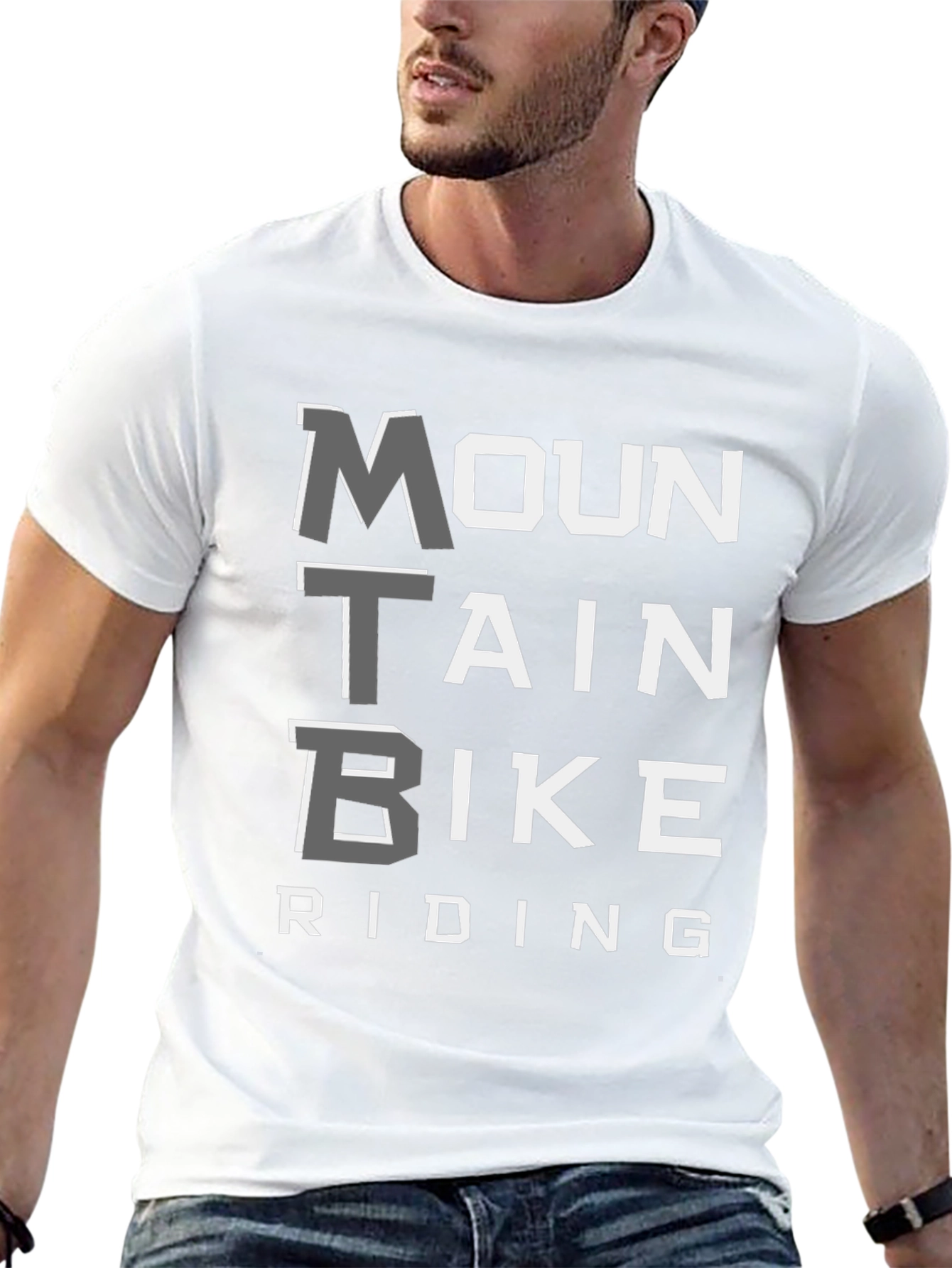 MTB Mountain Bike Riding Graphic Tee - Black