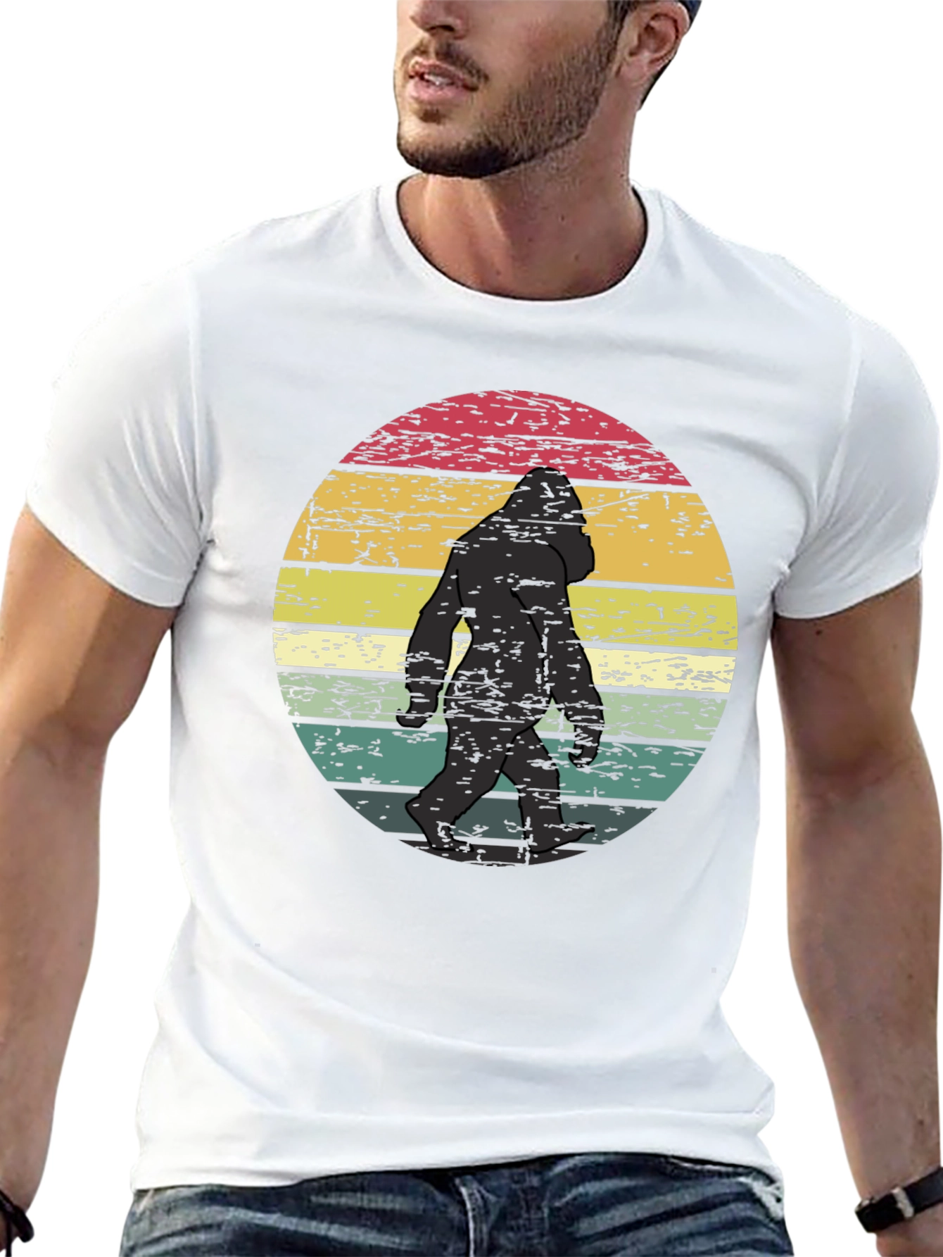 Retro Bigfoot Graphic Tee - Mens Black T-Shirt