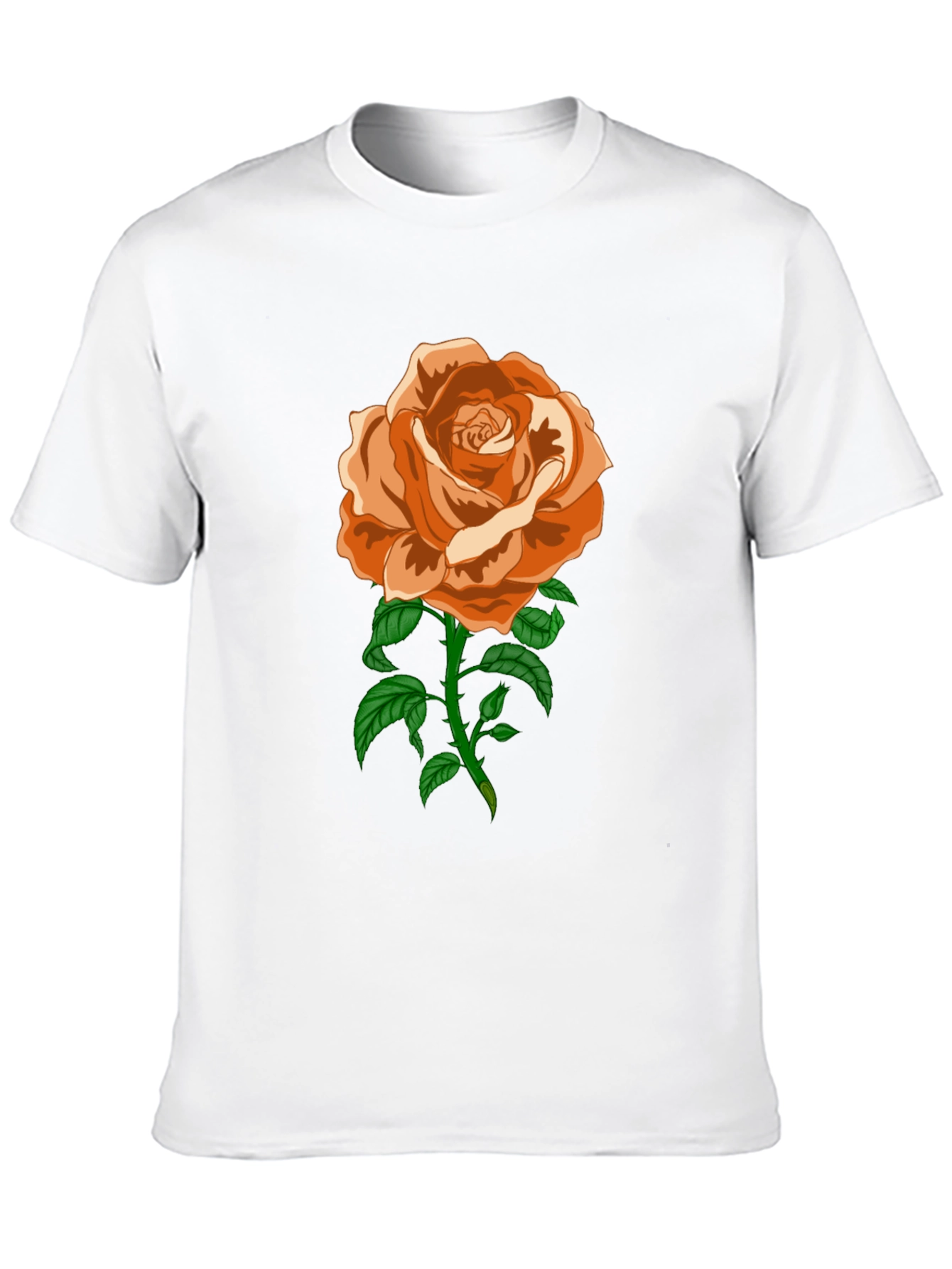 Rose Graphic T-Shirt - Casual Black Tee