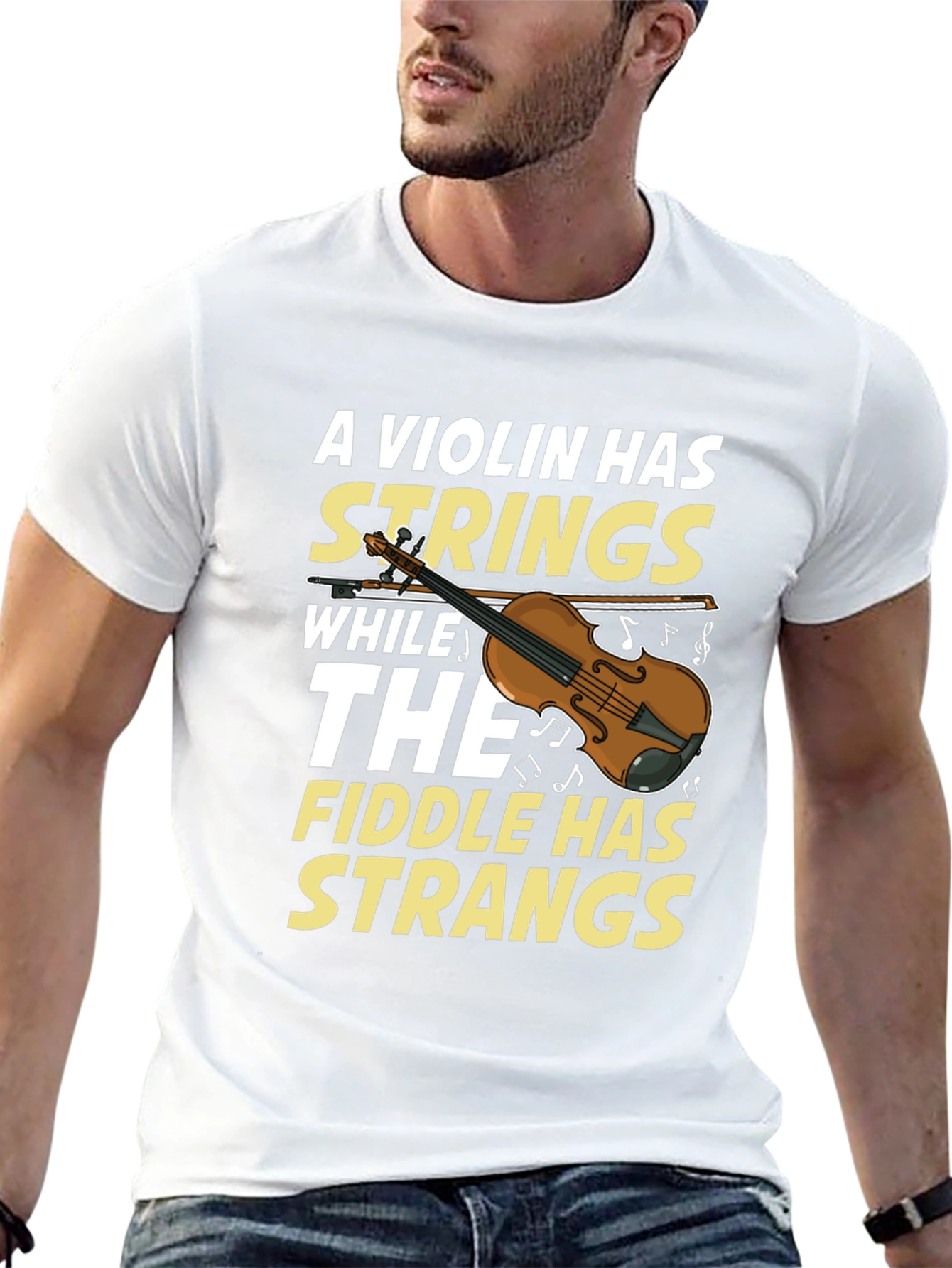 Violin Fiddle Strings Humor T-Shirt