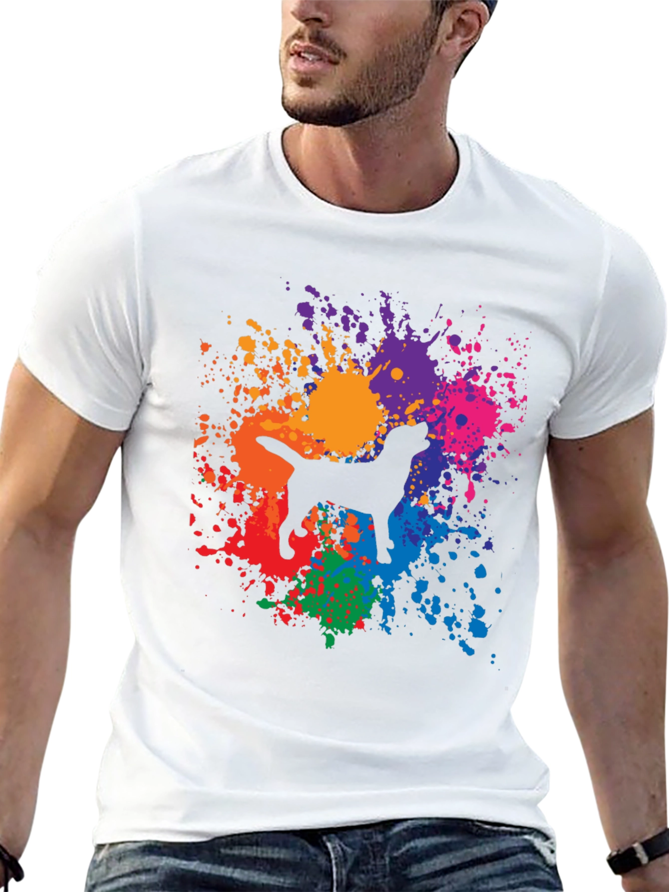 Dog Silhouette Splash Tee