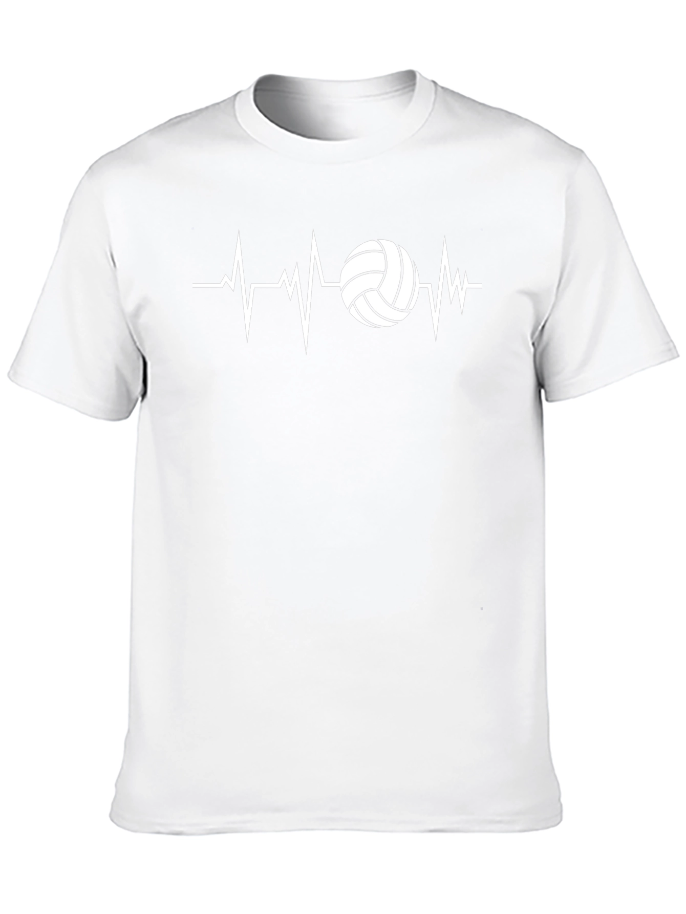 Volleyball Heartbeat T-Shirt - Black Graphic Tee