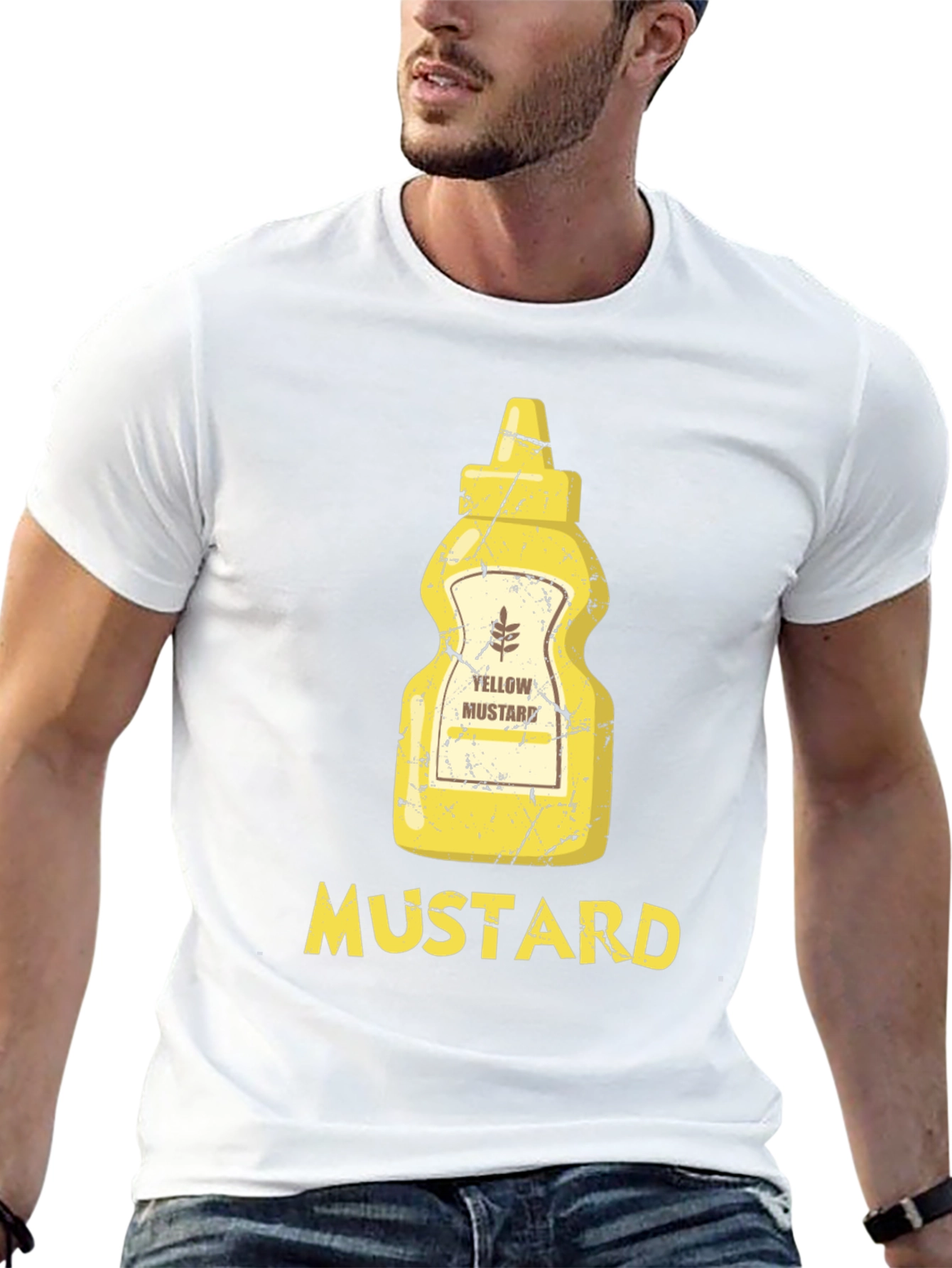 Mustard Bottle Graphic Tee - Foodie Apparel