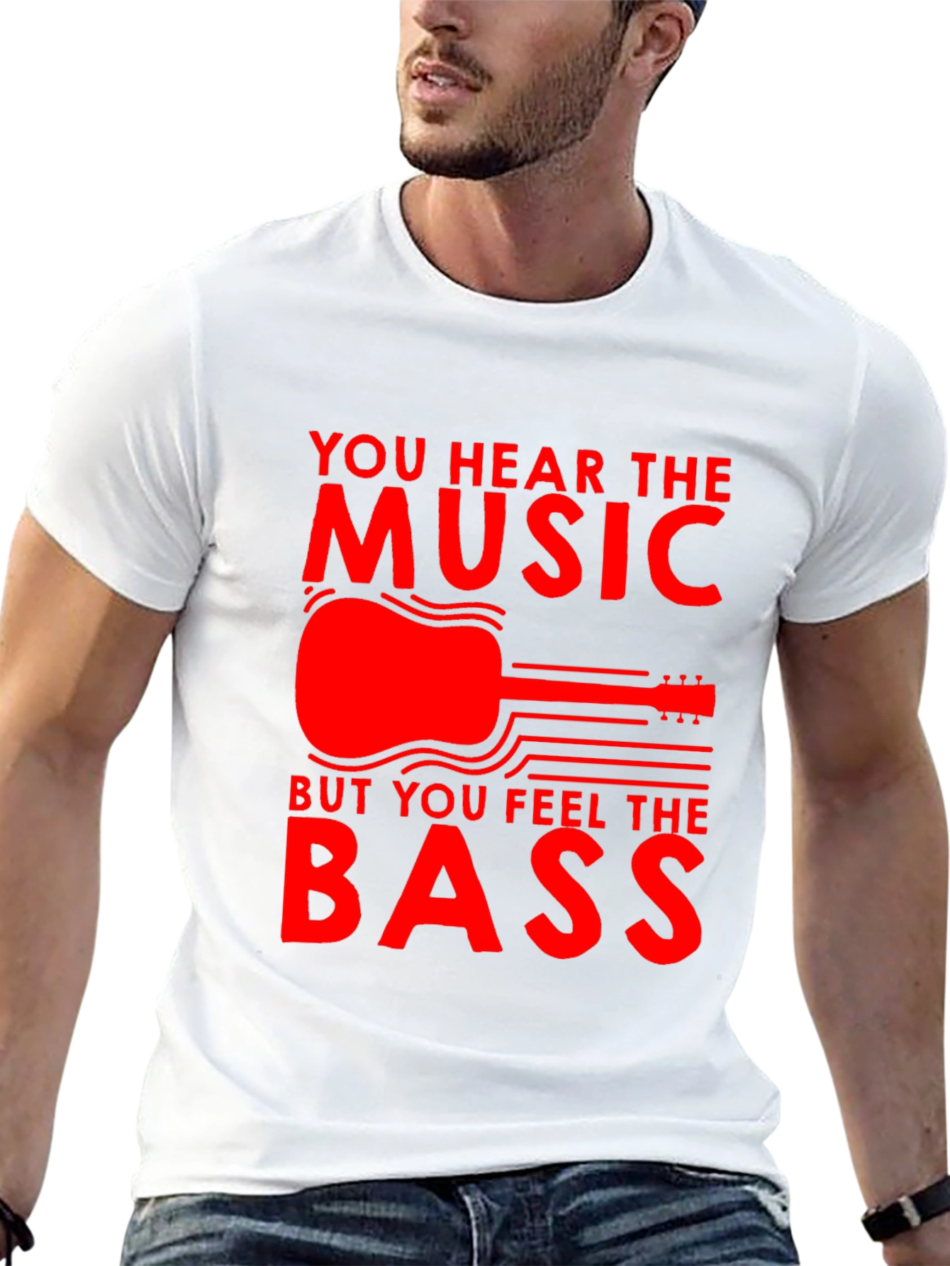 Music T-Shirt - Hear the Music Feel the Bass