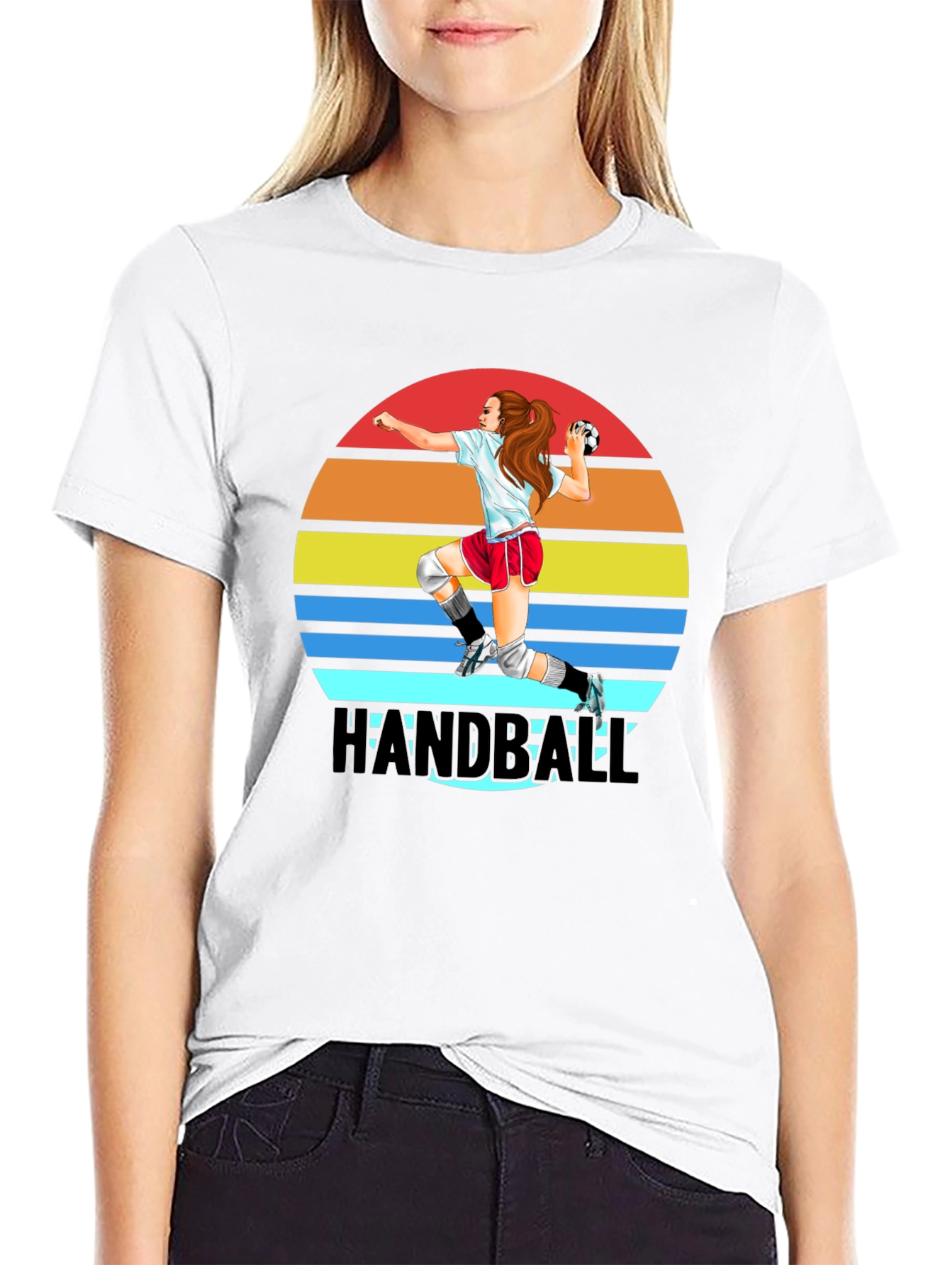 Handball Player Graphic T-Shirt
