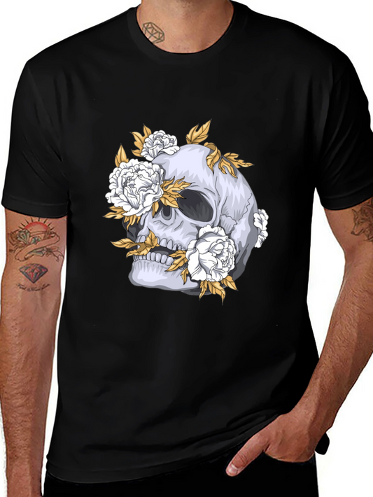 Skull & Floral Graphic Tee
