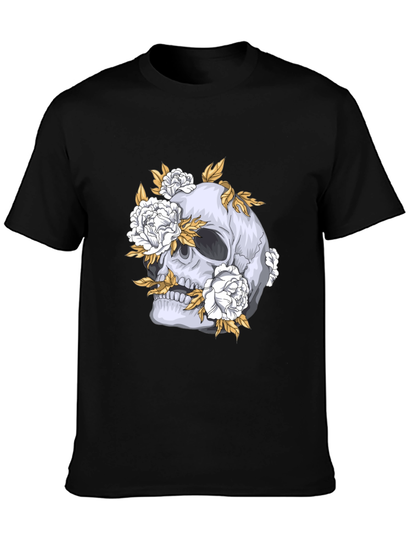 Skull & Floral Graphic Tee