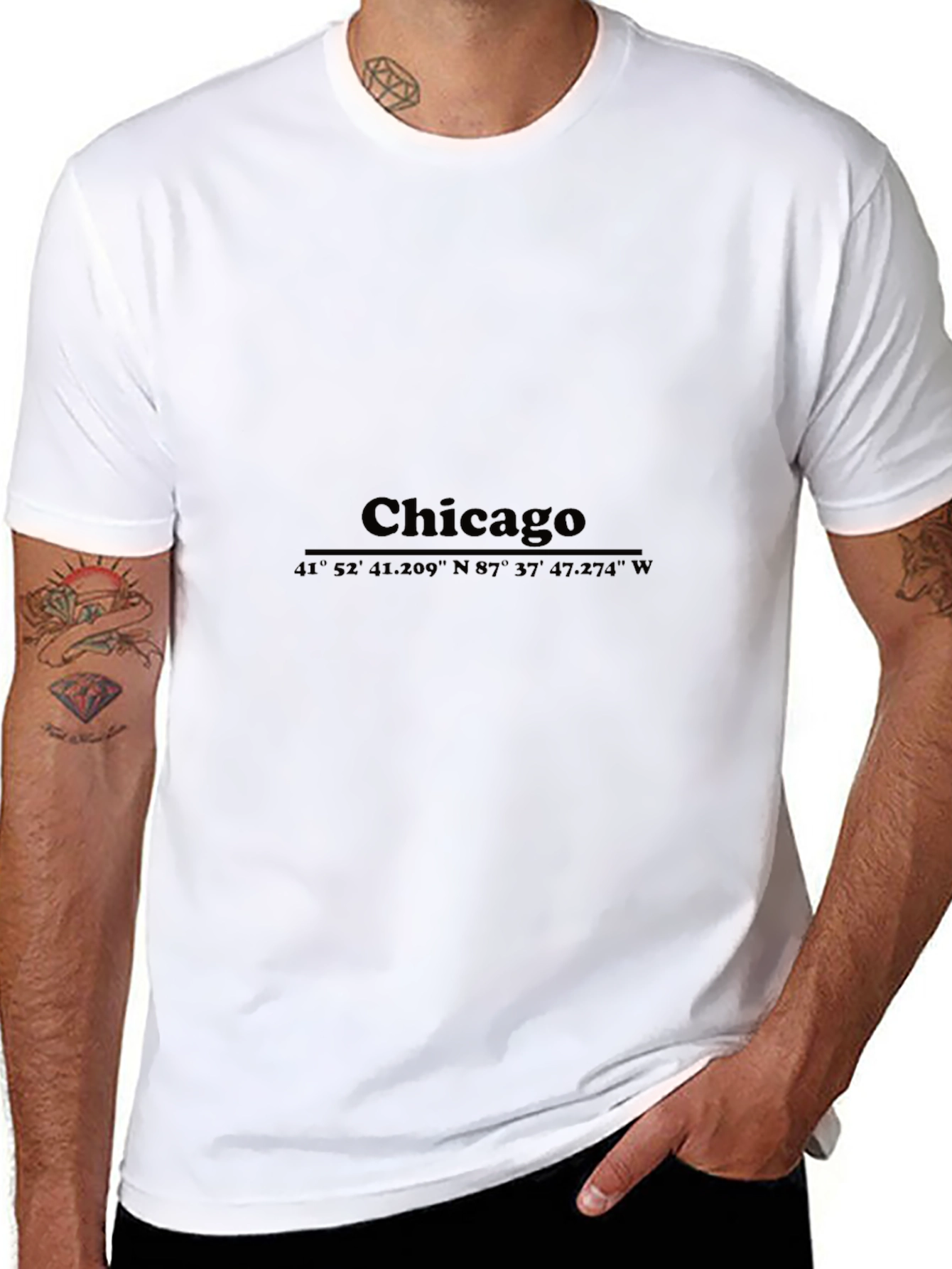Chicago Coordinates Graphic T-Shirt
