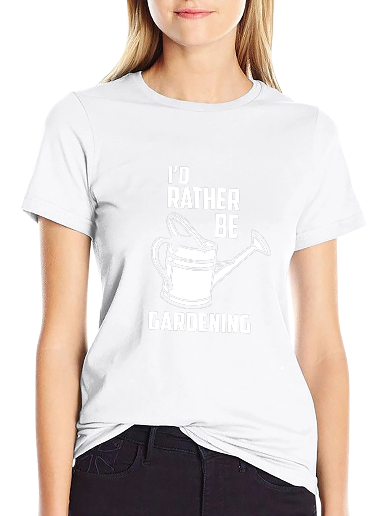 Id Rather Be Gardening Black T-Shirt