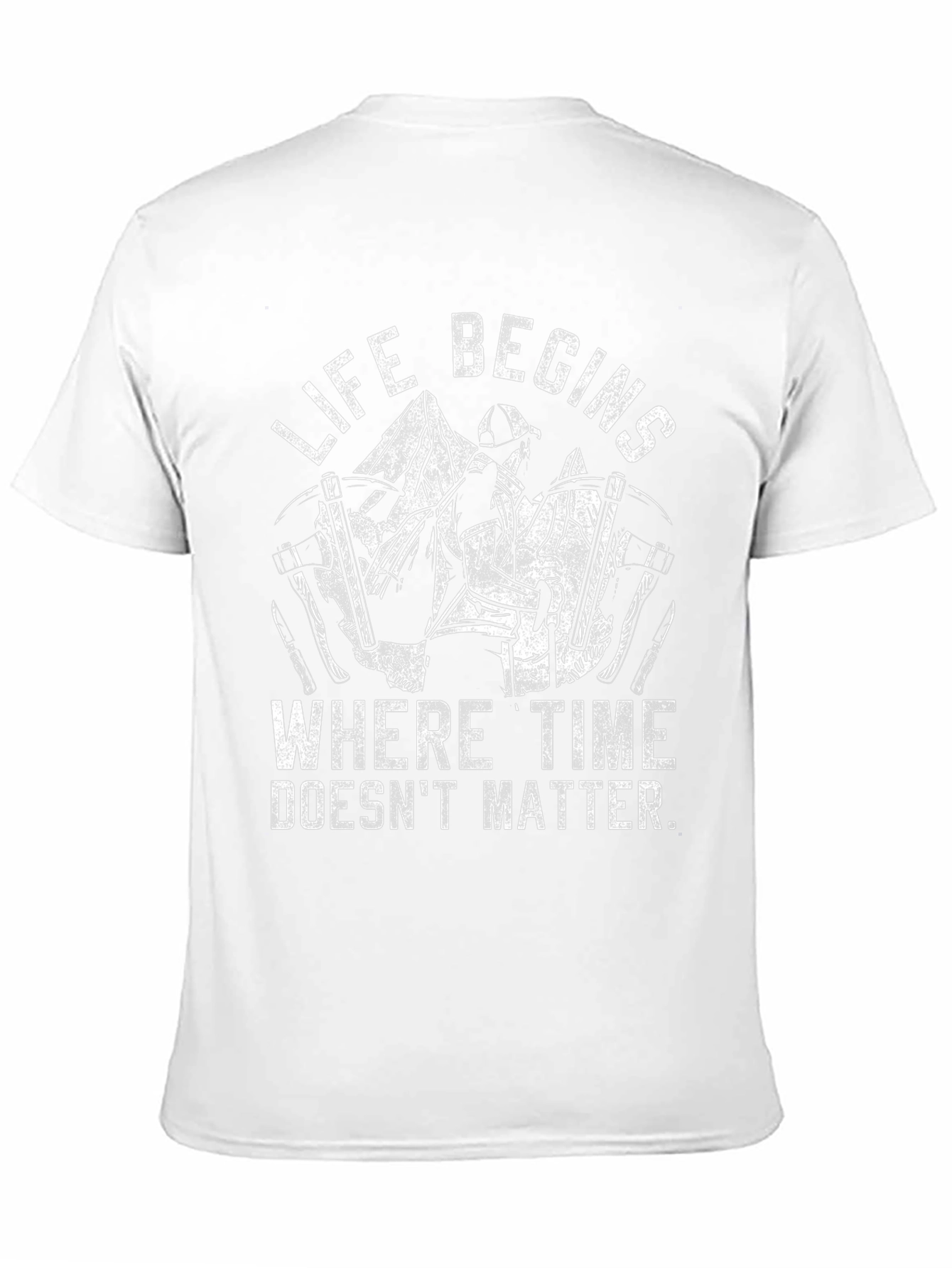 Life Begins Outdoors Black Graphic Tee