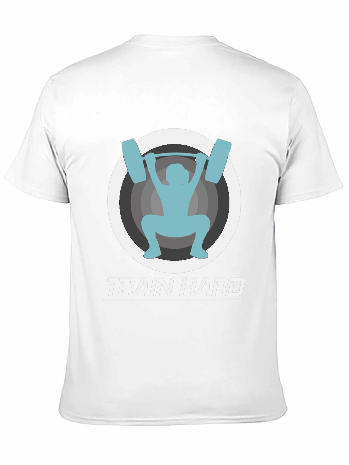 Train Hard Black Graphic Tee - Fitness Apparel
