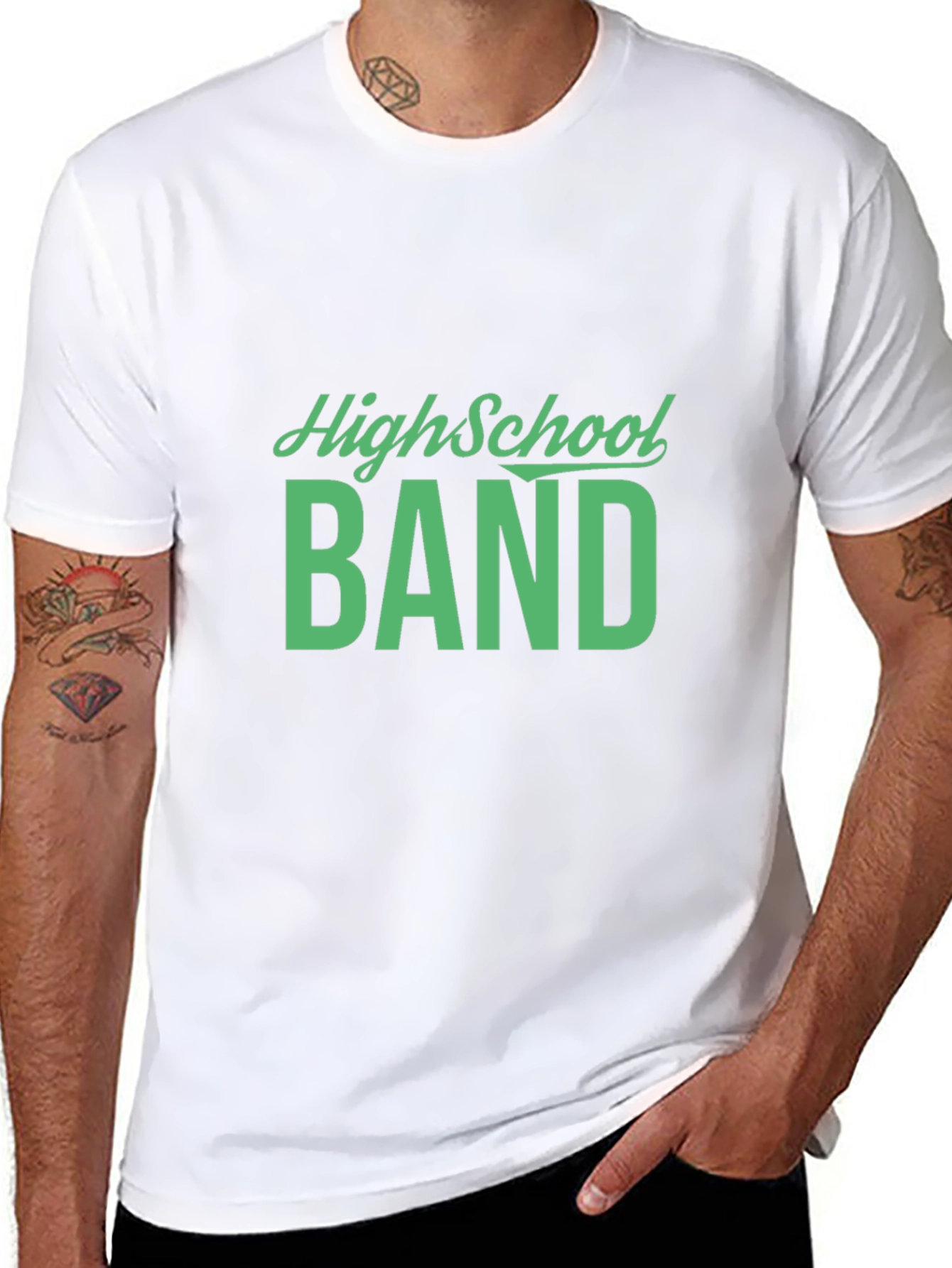 High School Band Tee - Black Cotton T-Shirt