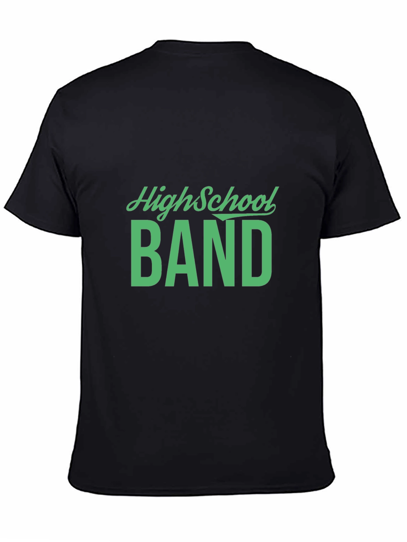 High School Band Tee - Black Cotton T-Shirt