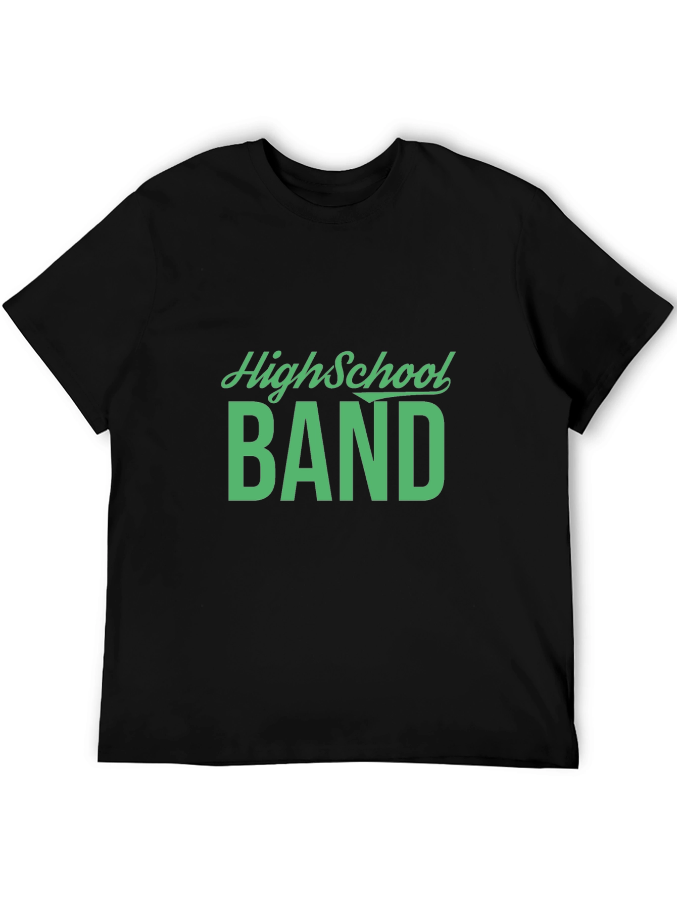 High School Band Tee - Black Cotton T-Shirt