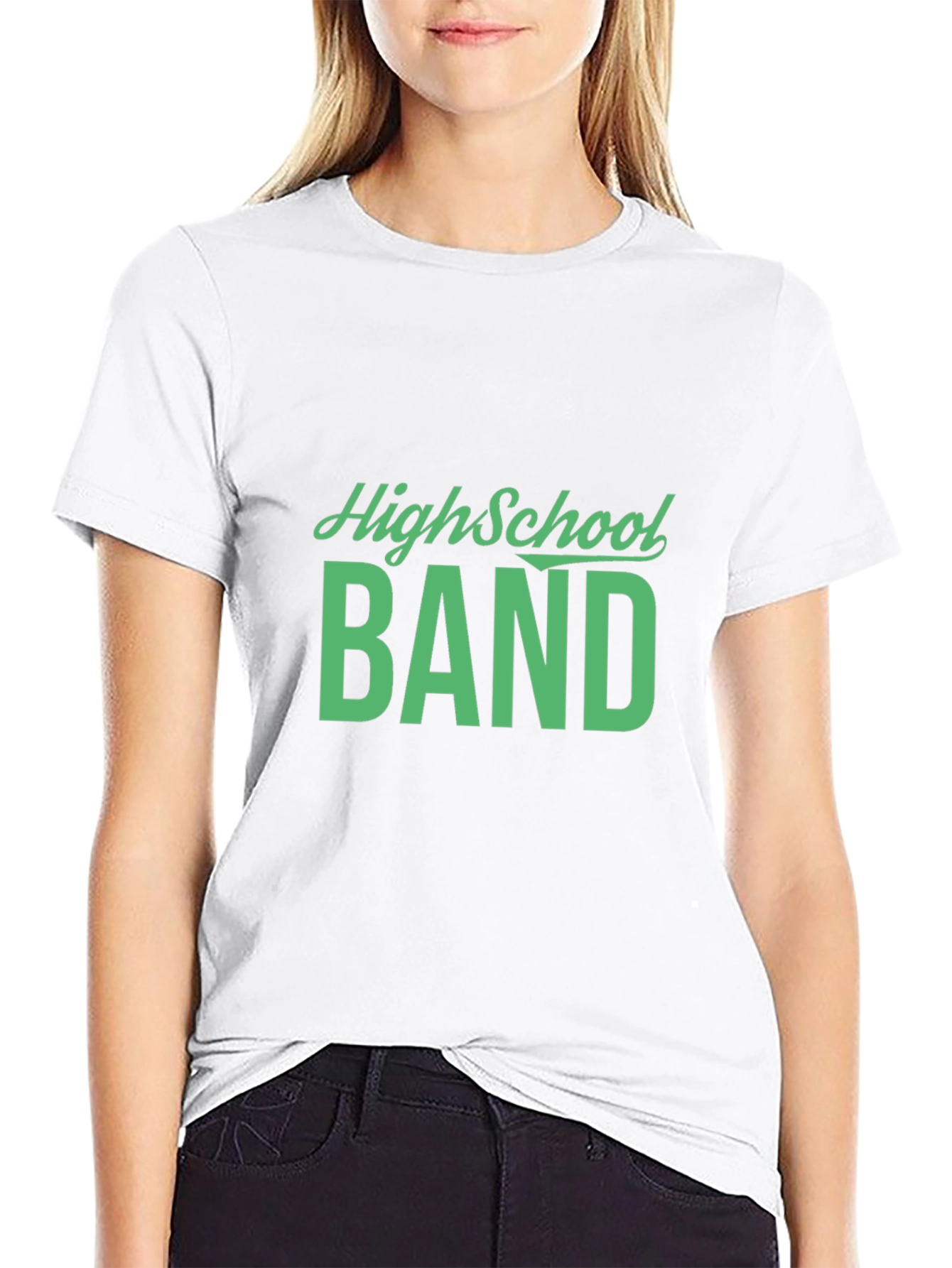 High School Band Tee - Black Cotton T-Shirt