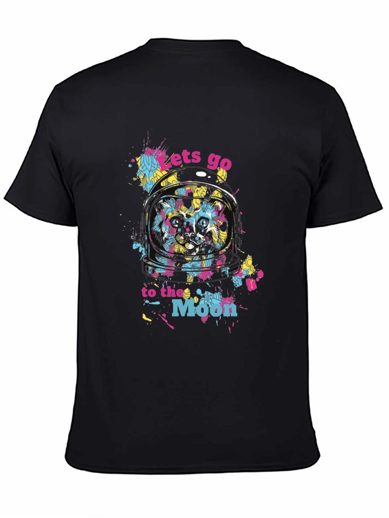 Cosmic Cat T-Shirt - Lets Go To The Moon!