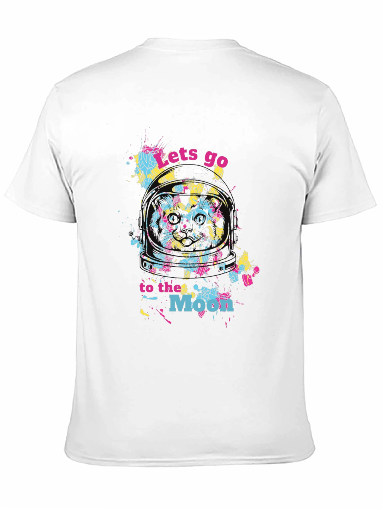 Cosmic Cat T-Shirt - Lets Go To The Moon!