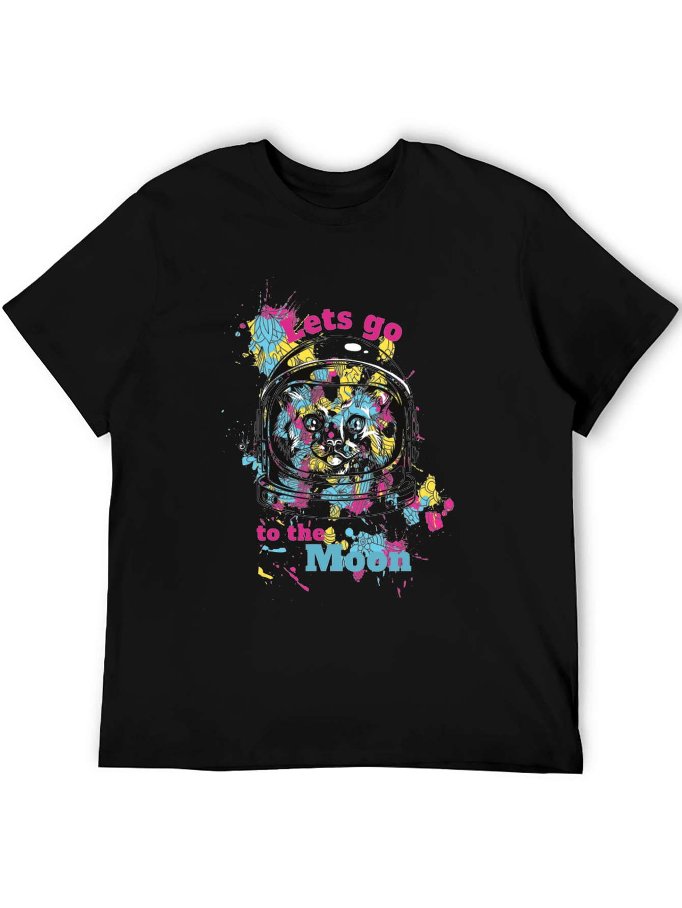 Cosmic Cat T-Shirt - Lets Go To The Moon!