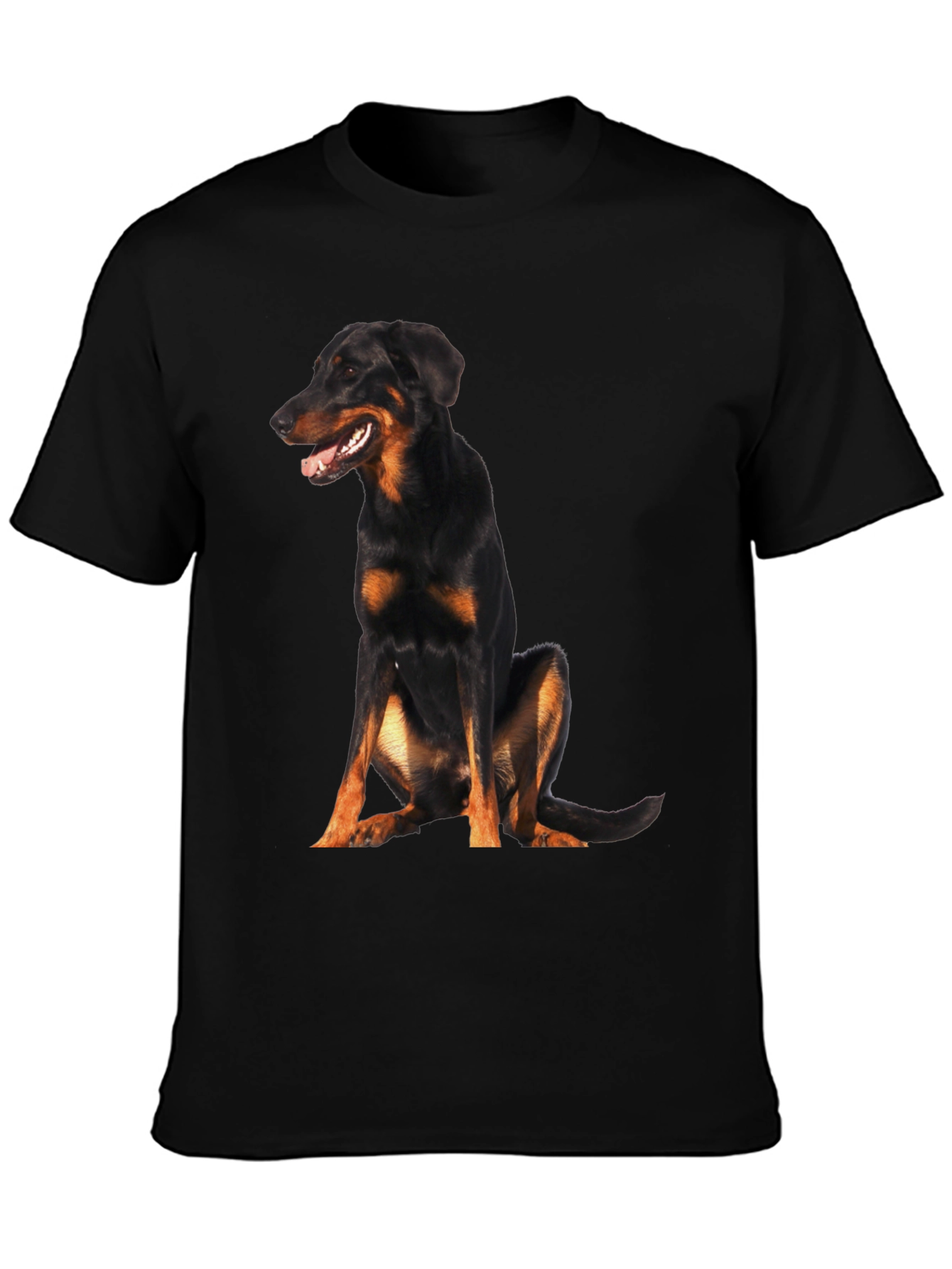 Beauceron Dog Graphic T-Shirt Black Casual Wear