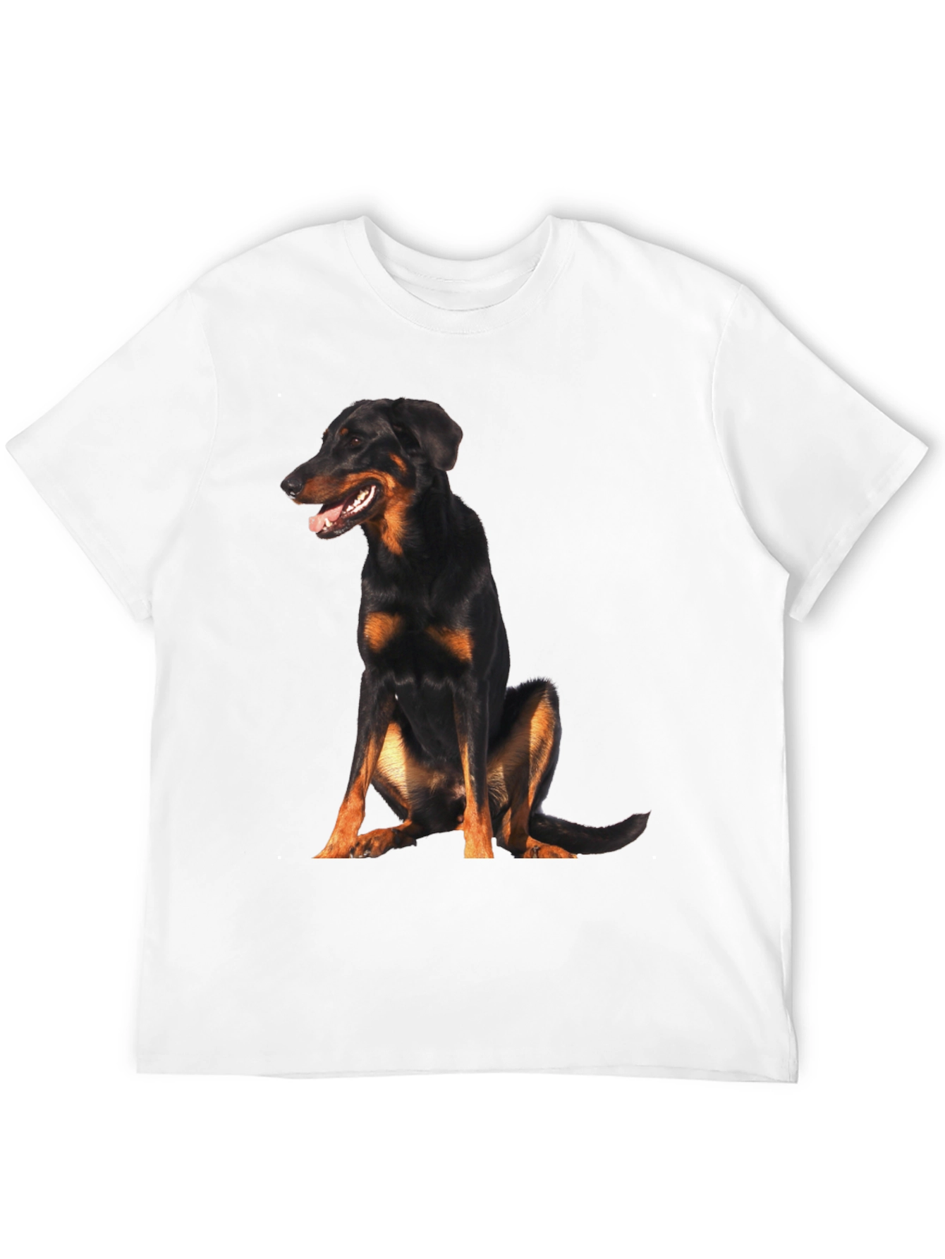 Beauceron Dog Graphic T-Shirt Black Casual Wear